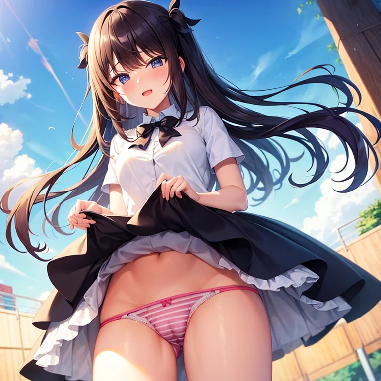 show off pussy, skirt lift,panty lift,show off breats裸