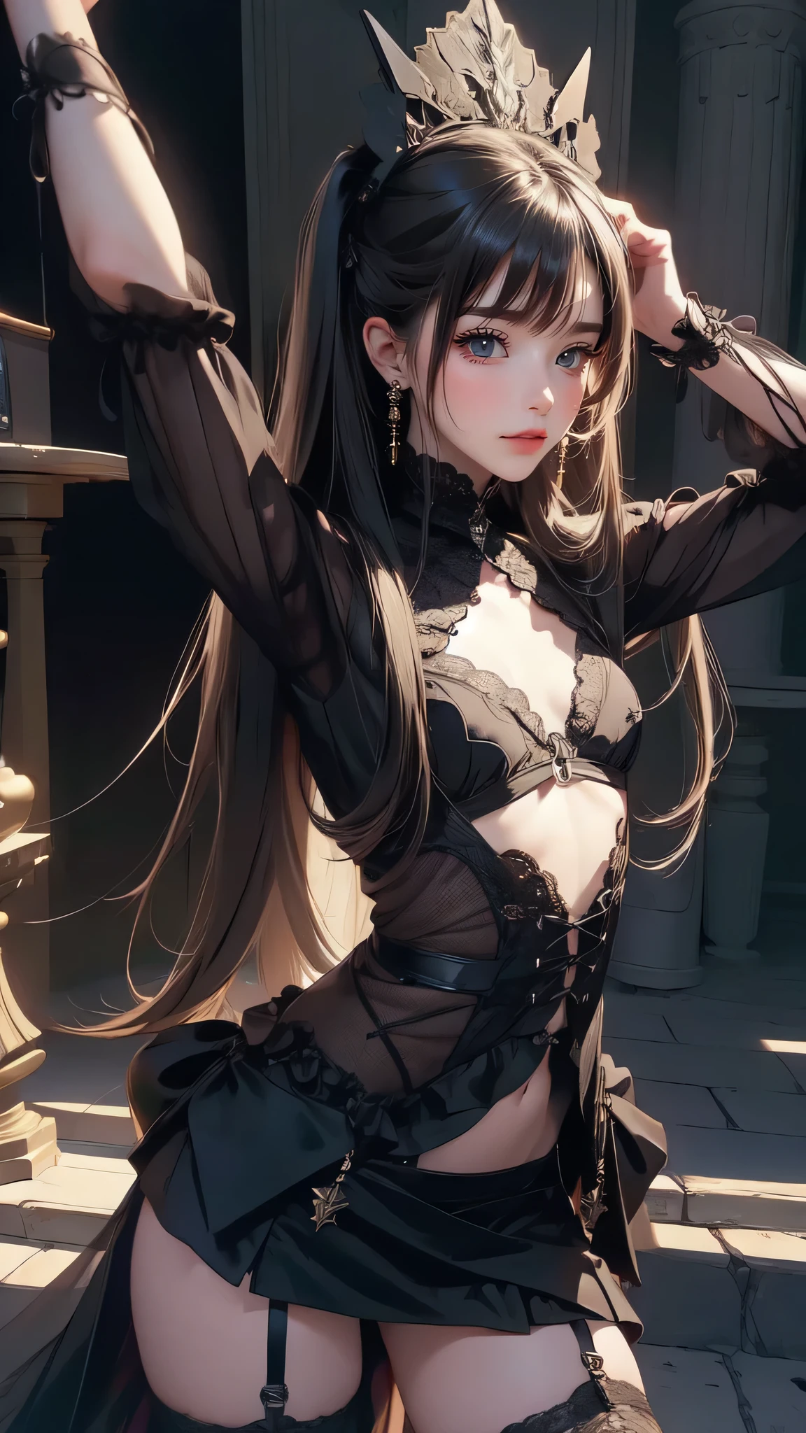 (random active pose:1.8),Gothic ta Dress,super dense skin,(Thin type:1.8),(small), beautiful breasts,(flat chest:1.5), white skin, pointed chest, erect nipples,twin tails,twin drill,(super thin hair), (super soft hair), (ultra straight hair:1.5),dull bangs, (movie-like scene, fantasy art, best image quality, hyperrealistic portrait, (8K), surreal, 最high quality, high quality, High resolution, fine texture, high detail, beautiful details, Detailed, Highly detailed CG, Detailedテクスチャー, realistic facial expression, masterpiece, before, dynamic, bold)