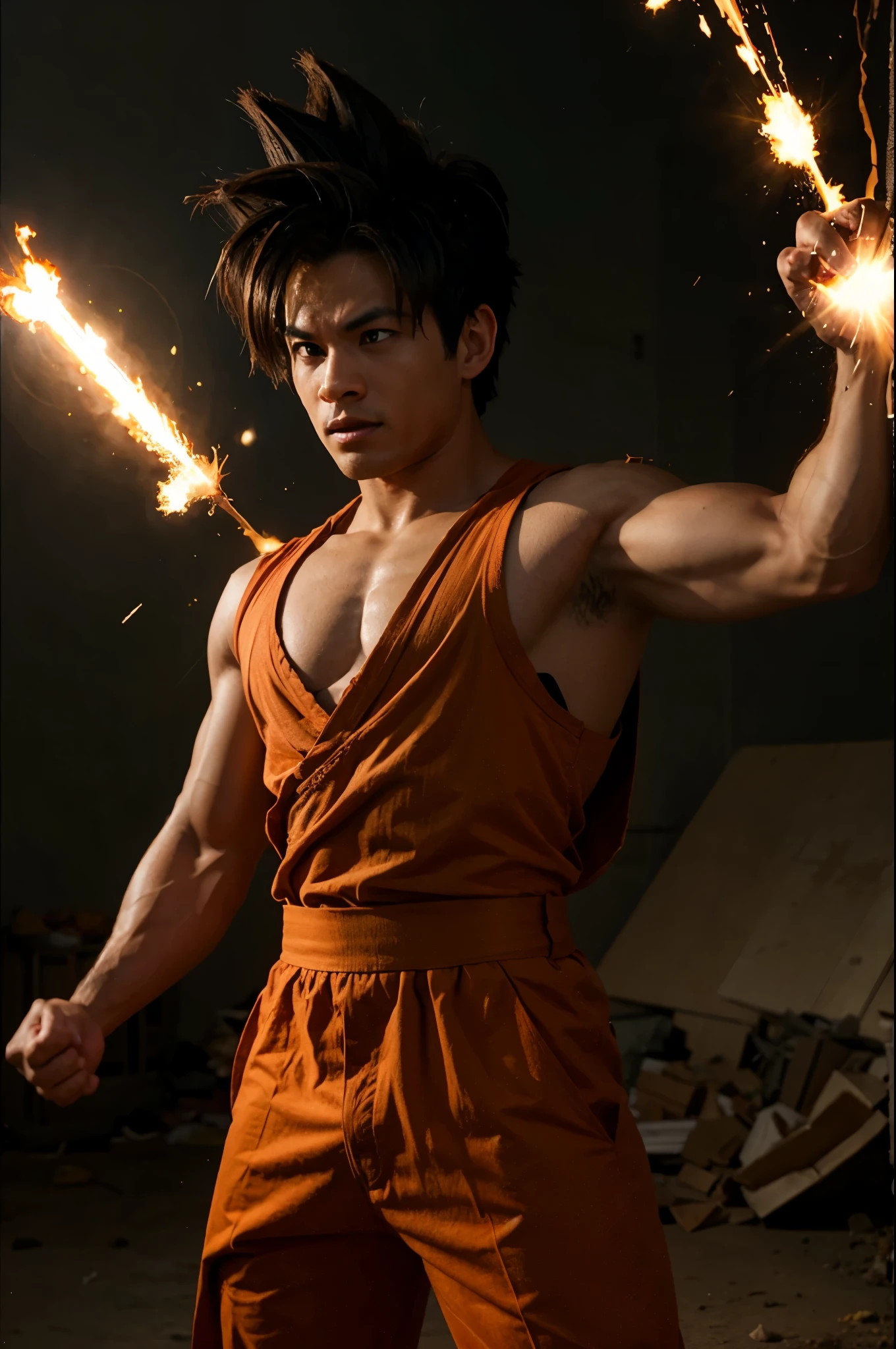 Boy with glasses fucks goku