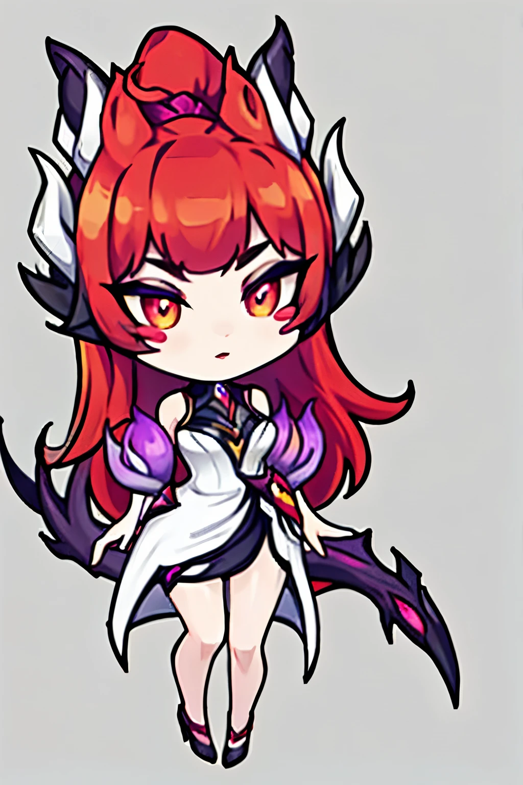 Zyra - Crime City Nightmare - League of Legends, HD, white clothes, red hair, blush stickers