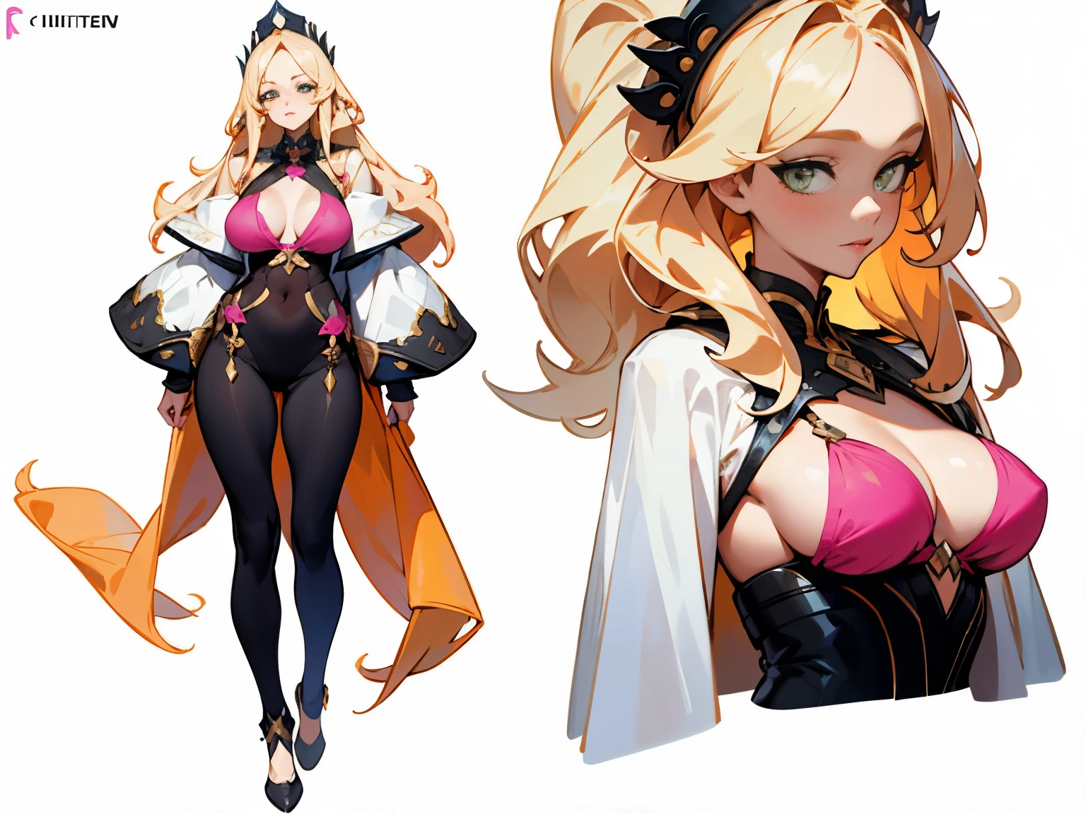 Masterpiece: 1.6, best quality: 1.4, live image: 1.2, intricate details: 1.2, charturnerv2: 1.2, 1lady full body character change,
Appearance: milf: 1.25, thin: 1.3, light green eyes, large breasts, detailed eyes, quality eyes,
Clothing: pink bikini
Accessories:
Hair: blond hair, long hair, straight hair,
Makeup: natural, shiny skin,
(single background, white background: 1.3), multiple views, multiple views of the same character in the same outfit: 1.3.