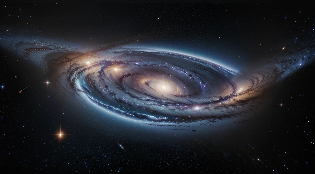 Galaxy, Colliding, Galaxy Merging, 8k, masterpiece