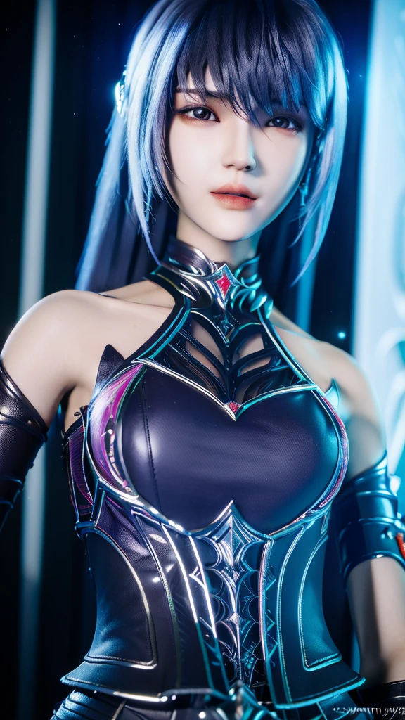 ((best qualtiy)), ((tmasterpiece)), (the detail:1.4), (full bodyesbian),3D,A beautiful female image,Mechanical torso,HDR（HighDynamicRange）,Ray traching,Super-Resolution,Unreal 5,Subsurface scattering、PBR Texture、post-proces、Anisotropy Filtering、depth of fieldaximum definition and sharpnesany-Layer Textures、Albedo e mapas Speculares、Surface Coloring、Accurate simulation of light-material interactions、perfectly proportions、Octane Render、Two-colored light、largeaperture、Low ISO、White balance、the rule of thirds、8K RAW、