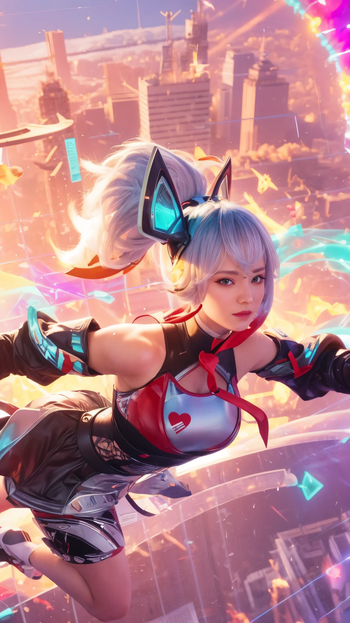a close up of a person flying through the air on a skateboard, extremely detailed artgerm, kda, rossdraws cartoon vibrant, ig model | artgerm, style artgerm, artgerm style, artgerm detailed, trending artgerm, rossdraws and jazza, artgerm and rossdraws, rossdraws 2. 0