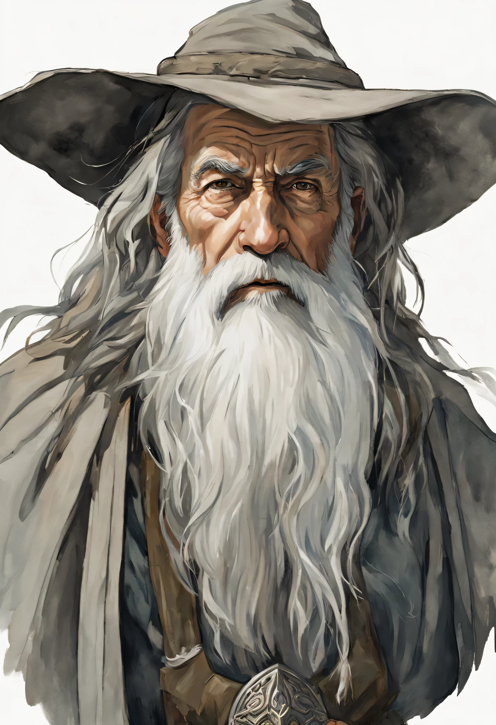 arafed man with a beard and a dark pulled-down hood on, wave long hair portrait of gandalf, portrait of bedouin d&d, portrait of a wizard, old jedi master, portrait photo of an old man, old man portrait, painted portrait of rugged odin, grizzled beard, dark grey haired man, portrait of a viking, gray hair and beard