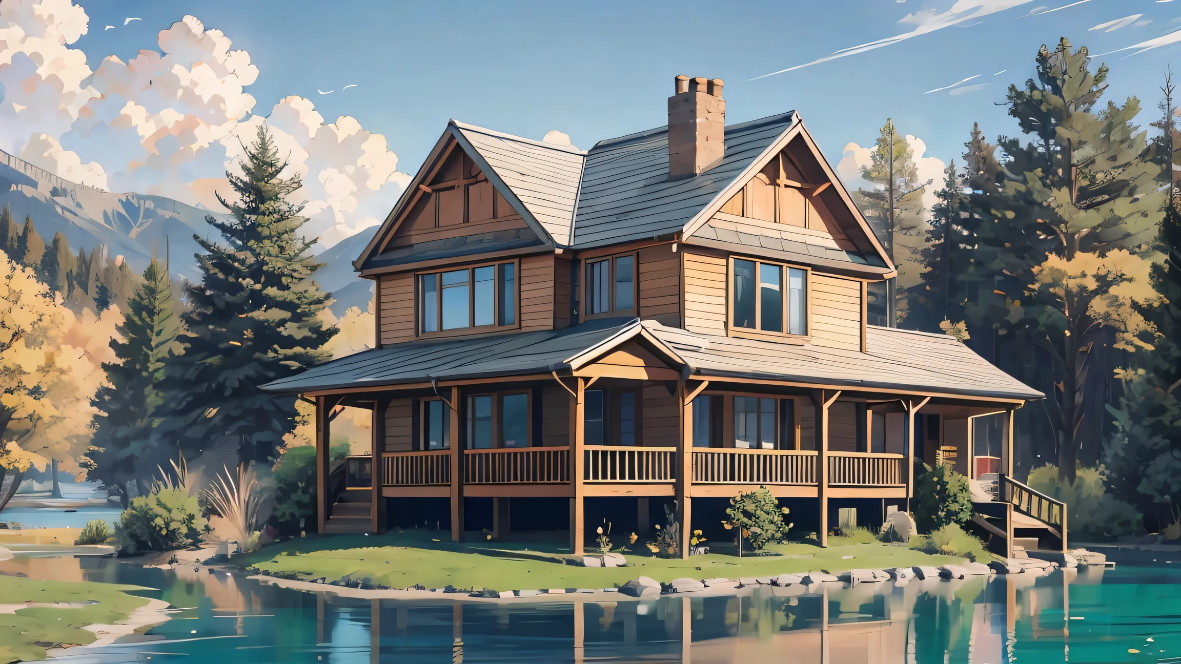 a house by the lake
