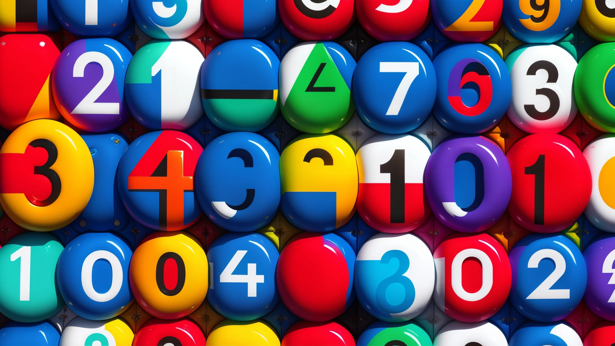 (Close-up of colorful 2024 numbers)
