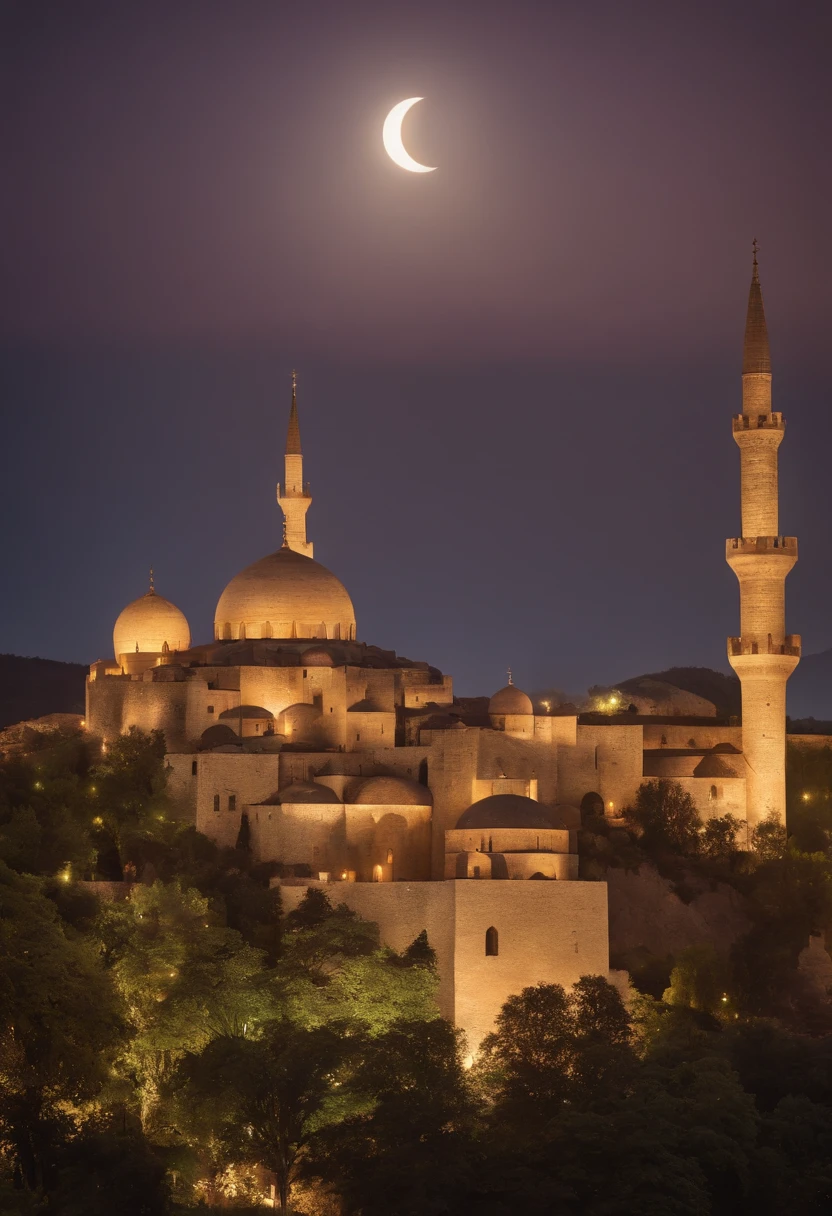 Imagine a cityscape bathed in the soft glow of a crescent moon, its spires reaching towards the heavens like minarets. Buildings could incorporate intricate geometric patterns reminiscent of Islamic art, adorned with holographic projections of verses from the Quran. Sleek, flying vehicles glide silently through the air, powered by sustainable energy sources. People clad in flowing robes, some adorned with luminescent threads, walk amidst verdant gardens integrated into the architecture.