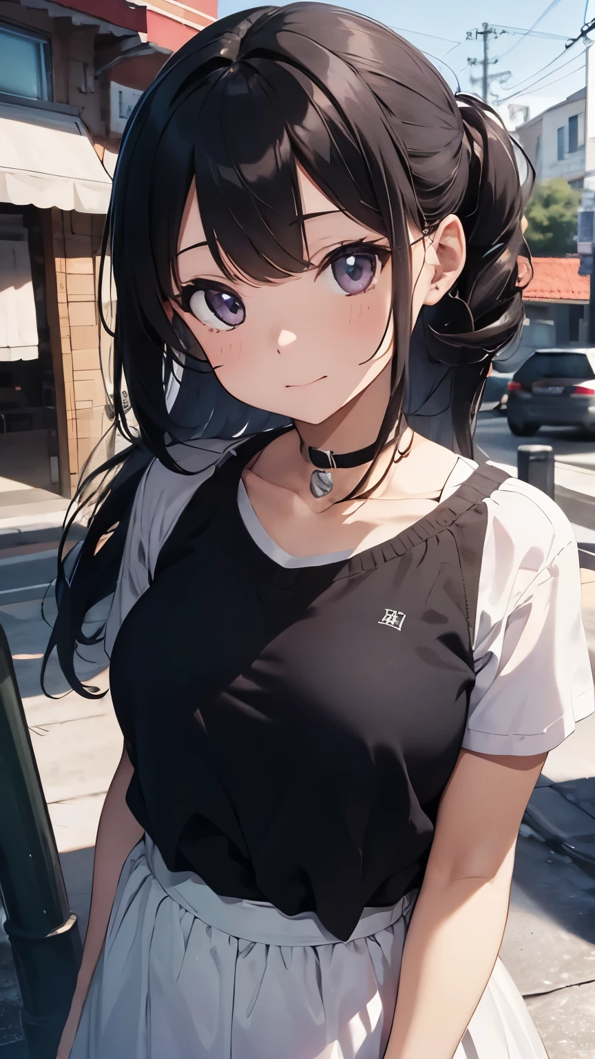 A beautiful woman at dusk