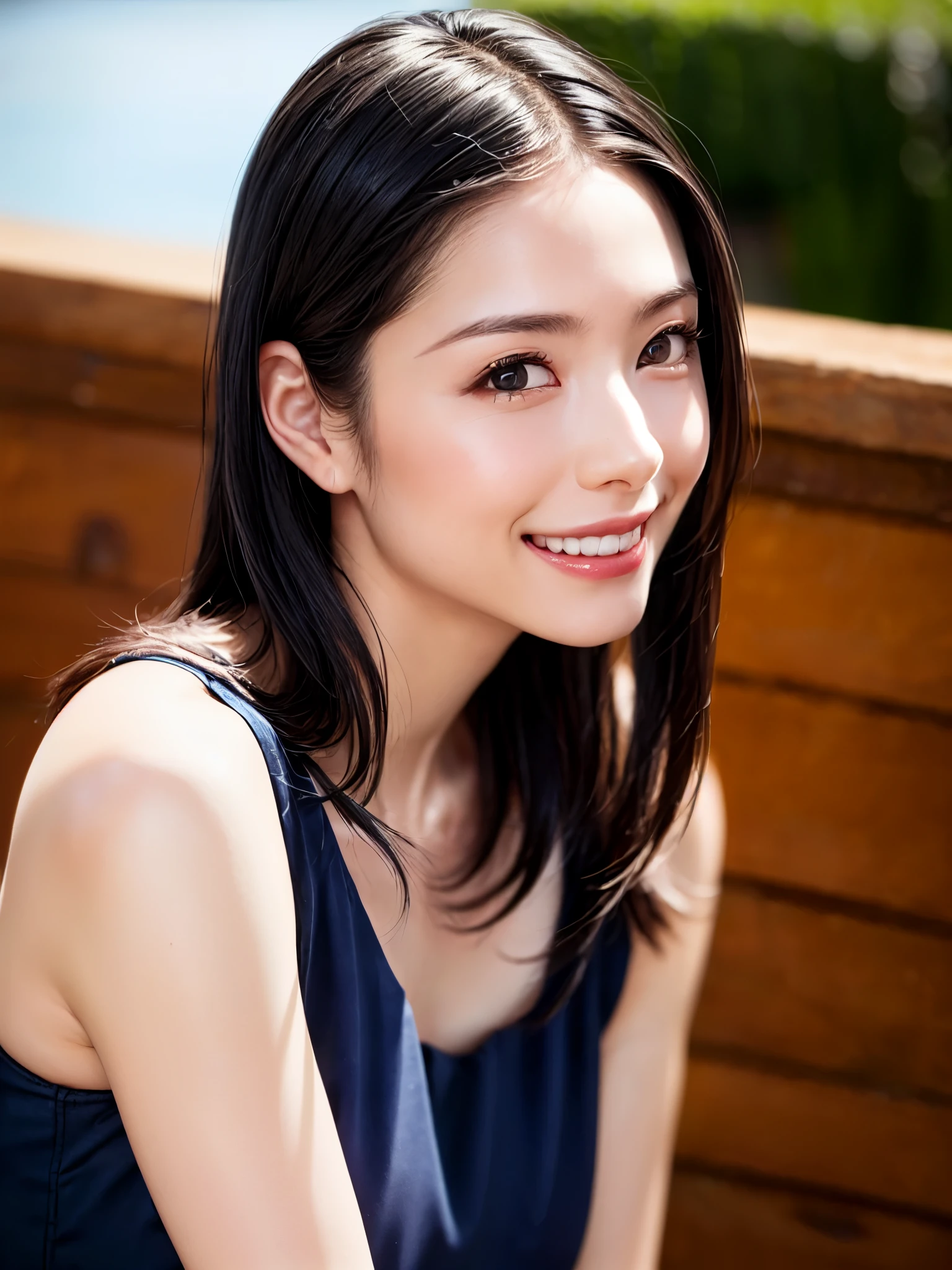 ((((((17 years old))))))、((Aya Ueto : 0.8))、(((A charming face)))、(((Young face)))、(((beautiful girl)))、(((A beautiful woman)))、Beautiful woman、Cute woman、((Innocent face))、((Smile))、((Ultra-detailed face))、((Detailed lips))、((Detailed eyes))、((double eyelid))、(((Beautiful Face)))、(((Beautiful, well-shaped eyes)))、(((Beautiful, well-shaped lips)))、Very Short Hair、ponytail、Pixie cut、BREAK、BREAK、(((Wearing a sailor uniform)))、BREAK、8 heads、(((slender)))、(((Slim body)))、(((Thin body)))、(((Slim woman)))、(Flat Chest:1.5)、BREAK、Photographic quality、Natural light、(フォトRealistic:1.4)、(Highest quality:1.2)、(Ultra-high resolution:1.2)、8K、RAW Photos、Realistic、High Detail、Film Grain、Detail Skin、Symmetrical、Delicate skin、Real human skin、pores、Super detailed、Detailed、(masterpiece : 1.2)、Thin face、Sharp Face、Small Face、Small face、Narrow shoulders、Small shoulders、Small shoulders幅、Slim shoulders、Narrow shoulders幅、Beautiful Japanese Woman、Beautiful Korean Woman、Slim womanモデル、Young Gravure Idol、Realistic young gravure idol、Young Sensual Gravure Idol、Young Pretty Gravure Idol、Japanese Model、Young Gravure Idol、((From the knee up)) 、(arms behind back:1.3)