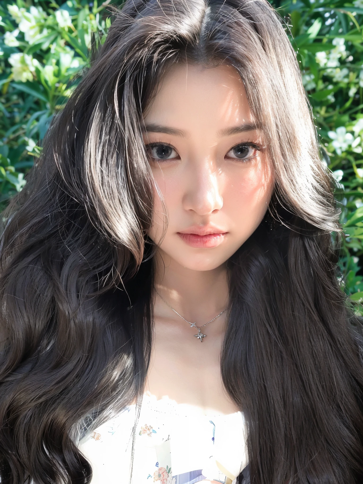 那里有一个黑long hair的女人摆姿势拍照, asian girl long hair, 8k photos, Urzan, long hair, long hair and piercing eyes, Young cute asian face, Yoshitomo Nara, 大眼睛和飘逸的long hair, sakimicchan, Cute and delicate face