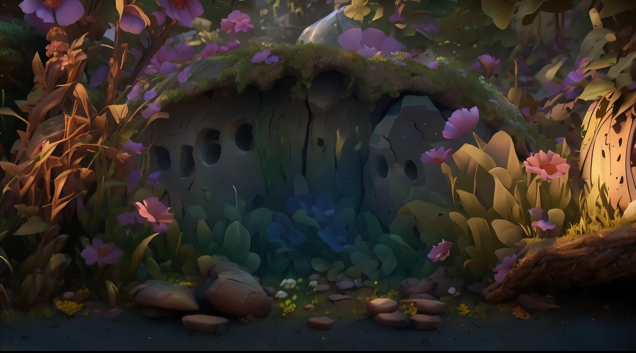 Underground ant nest film,best best quality,(Very detailed CG unified 8k wallpaper),(Best Illustration Shading),Nature,,,,,,,,Surrounded by flowers,(natural elements),3D,Octagon rendering,Ray tracing, super detailed