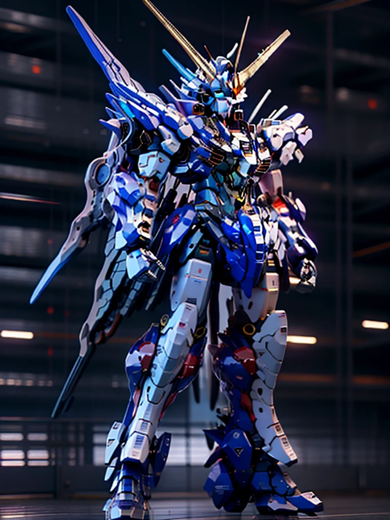 New launch century Gundam X、big moon、lake surface、standing in water、floating、Satellite Cannon、Beautiful scenery、high resolution、Beautiful night sky、Multicolored light、Clean light、large on the back4Feathers、water surface、standing on tiptoe、carrying a large cannon on his back、超high resolution、4K、gundam x、countless stars々、overlooking、