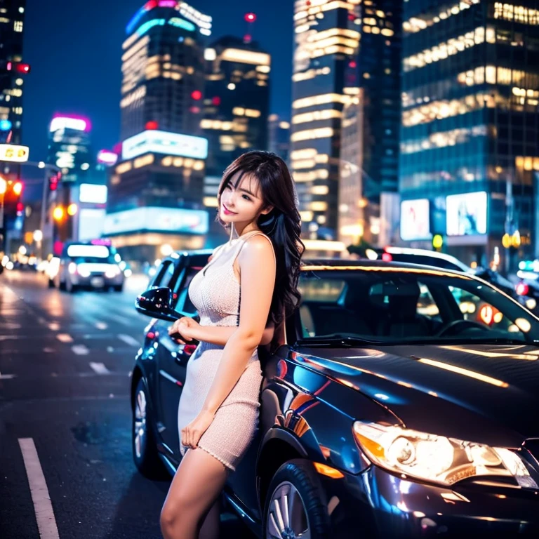 (Raw photography, 4K, masterpiece, hight resolution, very intricate), (Photorealsitic:1.4), Cinematic Lighting, (((((at night))))), (((1Girl, solo))), solofocus, Wet, full body Esbian,large breasts, Chest exposed, cleavage of the breast, wide open ass, pubic hair, Slim waist, eyes are brown, ((masterpiece:1.2)), top-quality, top-quality, Official art,the Extremely Detailed CG Unity 8K Wallpapers, artbook, a picture, (Brown hair long hair), Hair disheveled, aerial view of cyberpunk city, Expressive Hues, Vibrant Palette, B deficiency and white clothes, (((matrix style black micro sunglasses))), (((aiming with a short gun))), (((looking at camera))), (((very low view))).