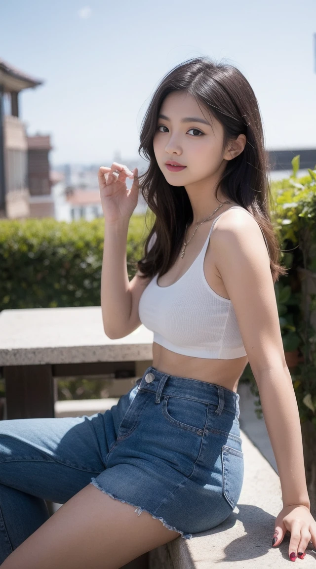 Girl wearing birthday sach around the shoulder to waist