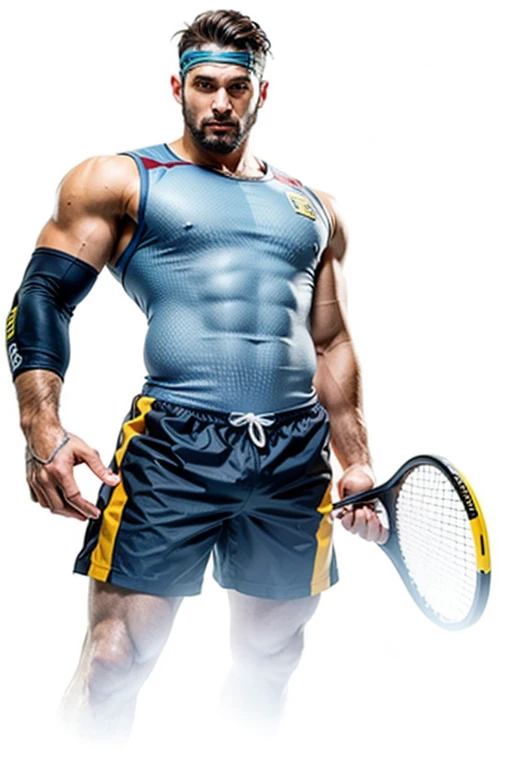 Smart man, with light beard wearing a Soccer Uniform