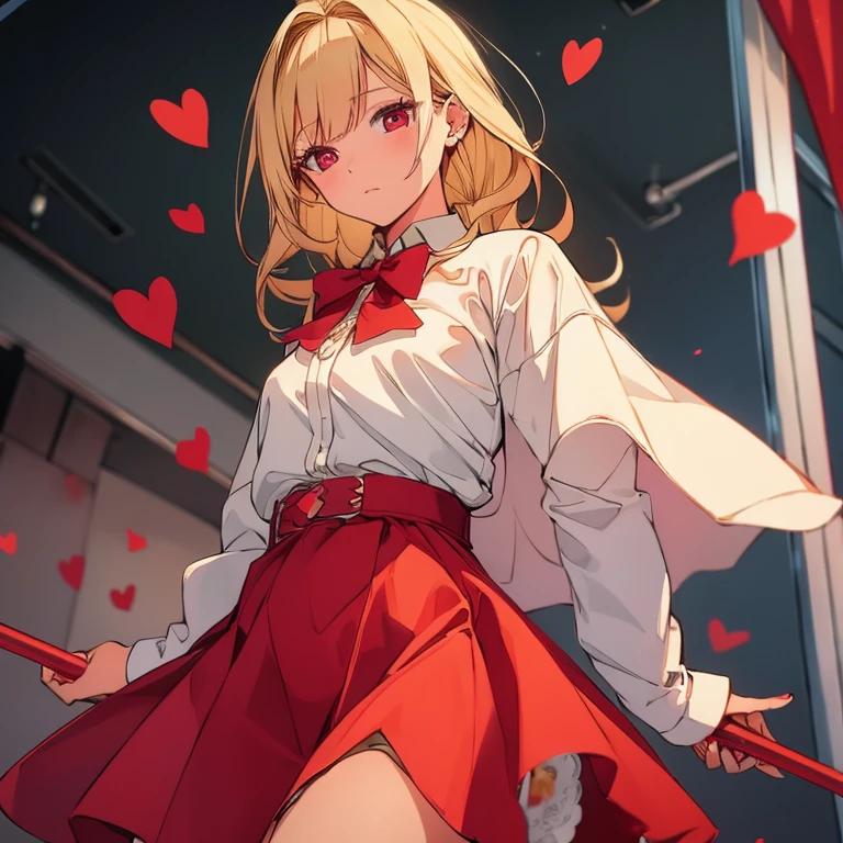 queen of hearts,Cute style,blond,red eyes,long skirt