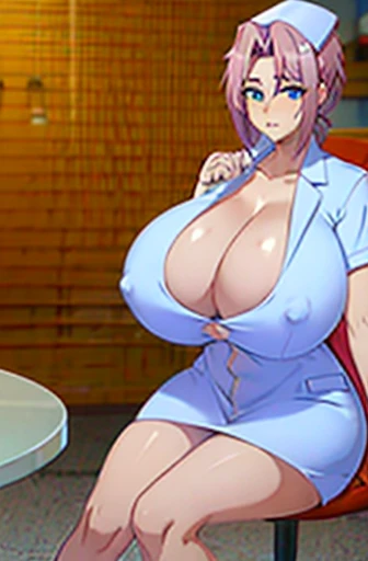 nurse uniform,hospital, latex nurse suit,nurses,busty,elbow gloves,labcoat,silverhair woman,blue eyes , gigantic boobs ,medical instruments,asian nurse,two nurses,speculum,examination room,oversize boobs, ,big ass ,strap on, lay on table ,legs spreaded,giving birth,gyno chair , dentist,Milf,