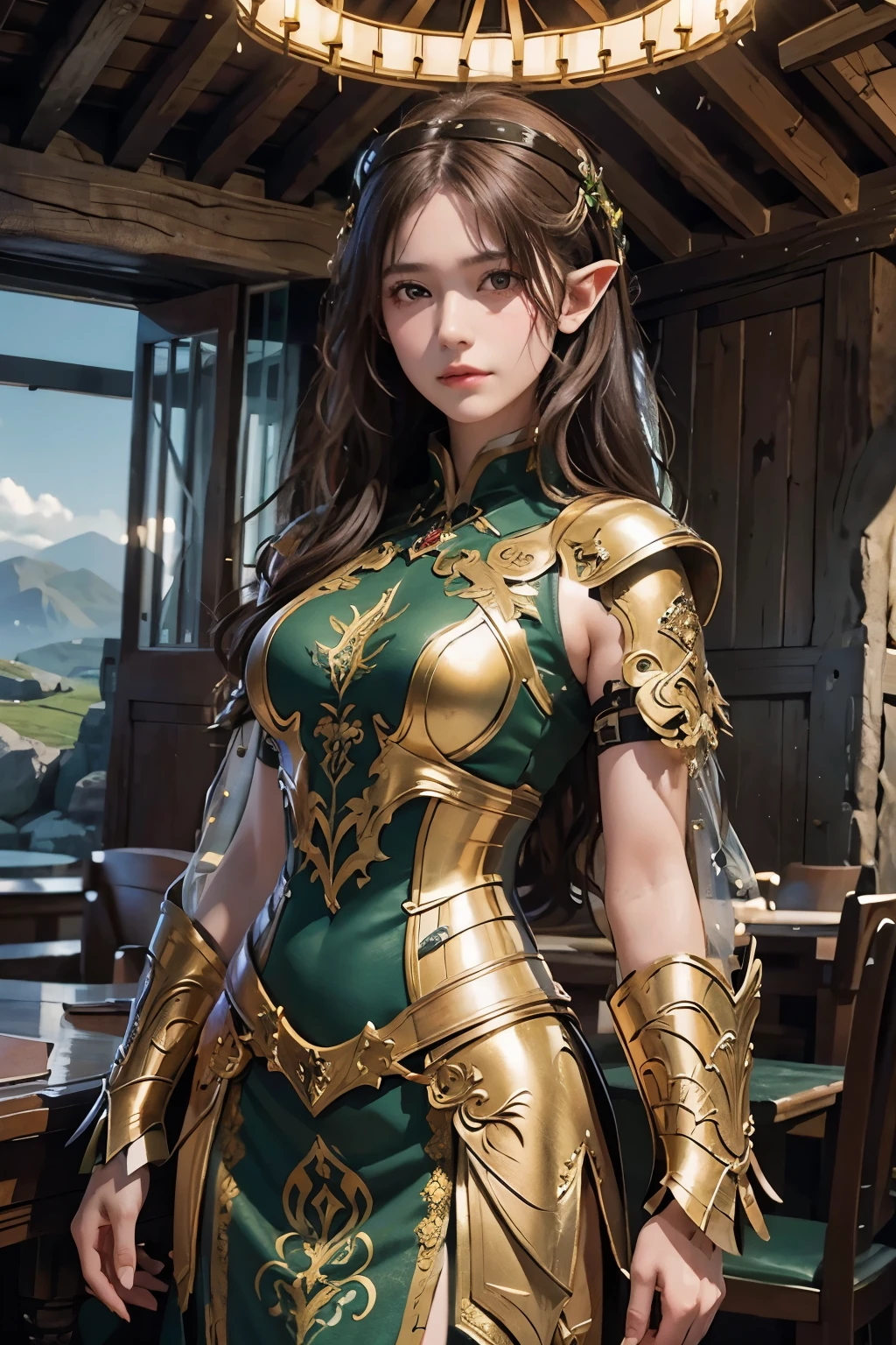 Top quality, 8K, masterpiece, ultra-detailed, female skin, looking at viewer, faint smile, flushed