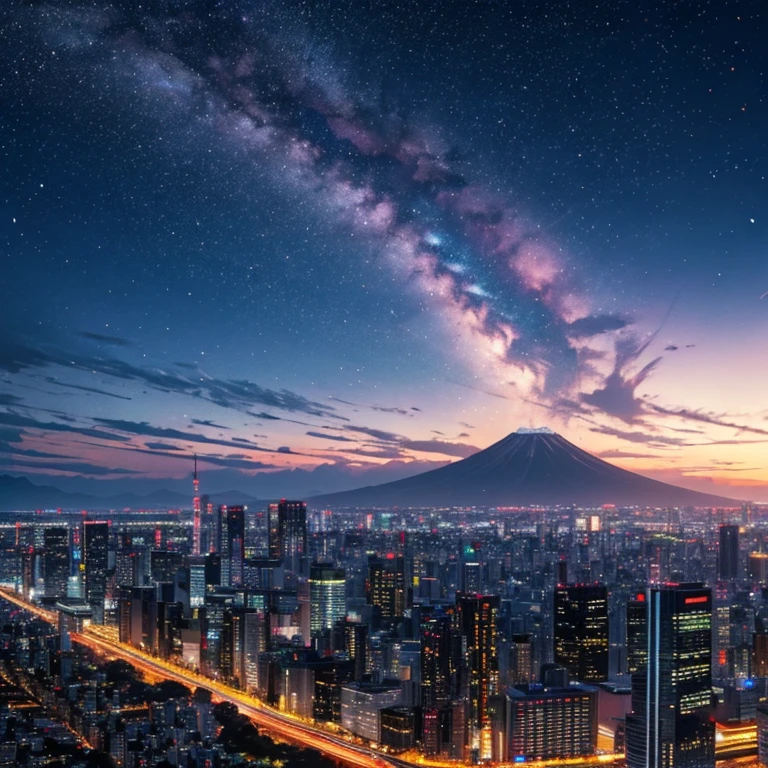 Tokyo, mont, star sky