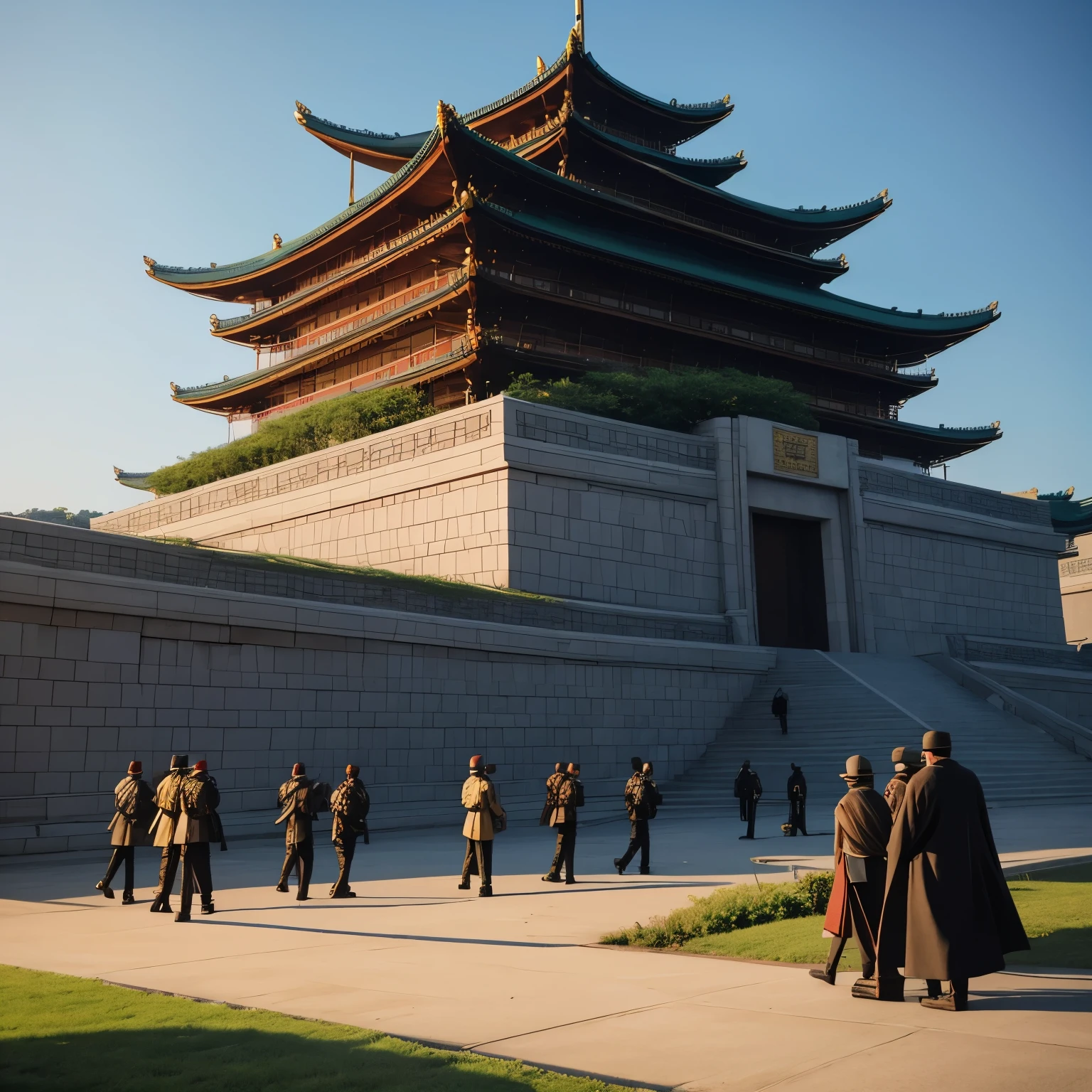 He has outstanding tactics and leadership、build a vast empire。