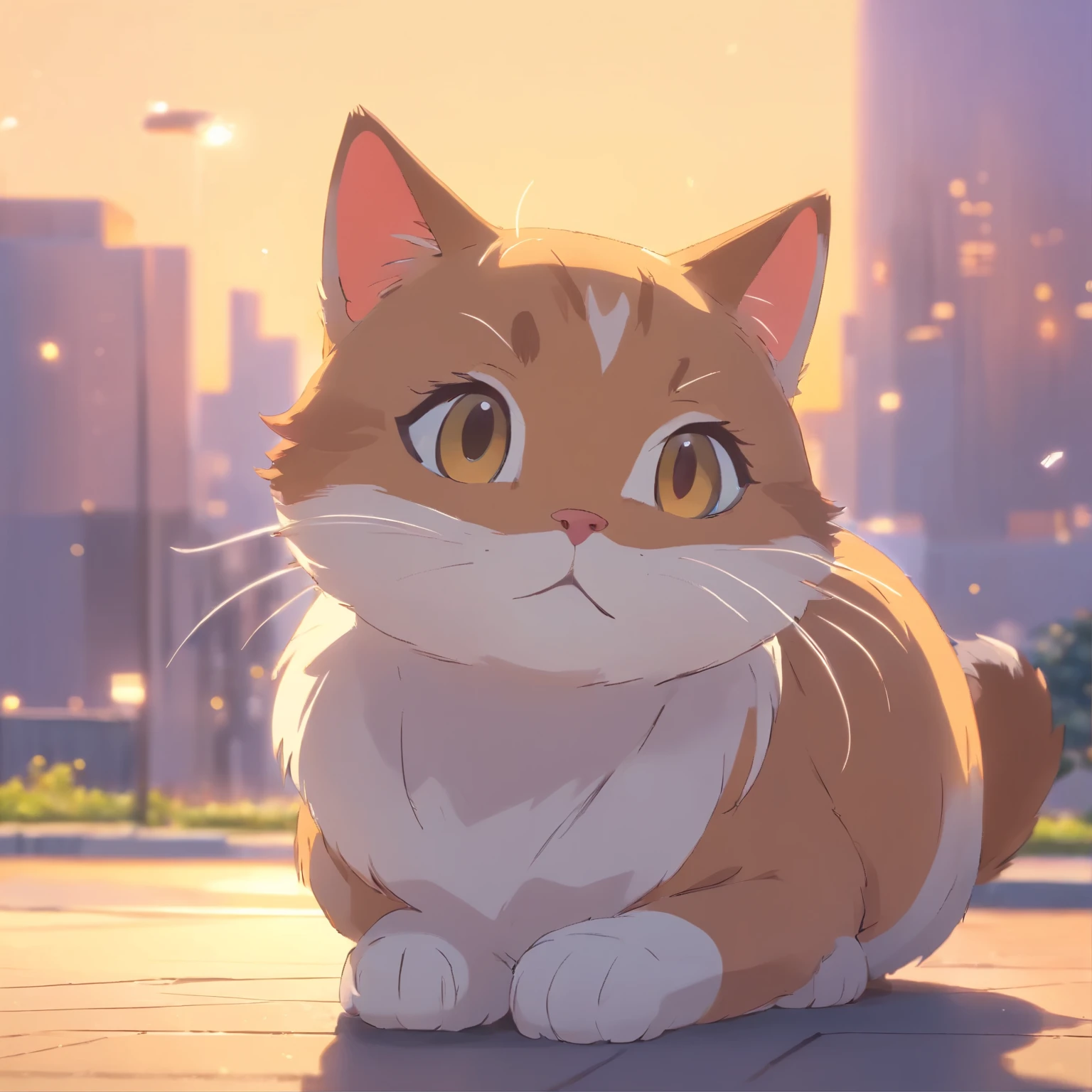 Little cute isometric cat emoji, Tuxedo jack, black and white cat, Furry and pretty, Pastel gold background, soft and muted colors, 3d icon clay render, Spring 120mm, 3D blender rendering, trending on polycount, modular constructivism, Orange background, physically-based renderingt, Center Kitten raises hand