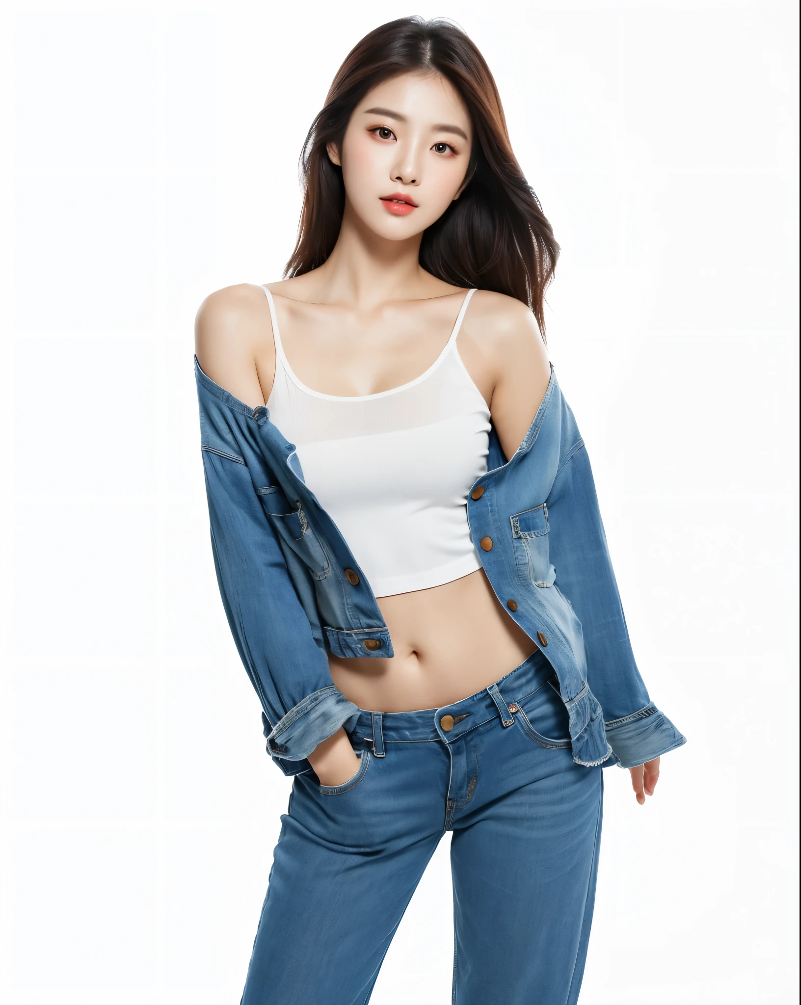 korean girl, very beautiful face, (photo realistic:1.4),(masterpiece, 4K, best quality, ultra detailed),studio shoot,pictorial,photography,realistic eyes, Ultra-Detailed Face, Detailed Lips, normal hand, glossy lips, glossy face, simple background
