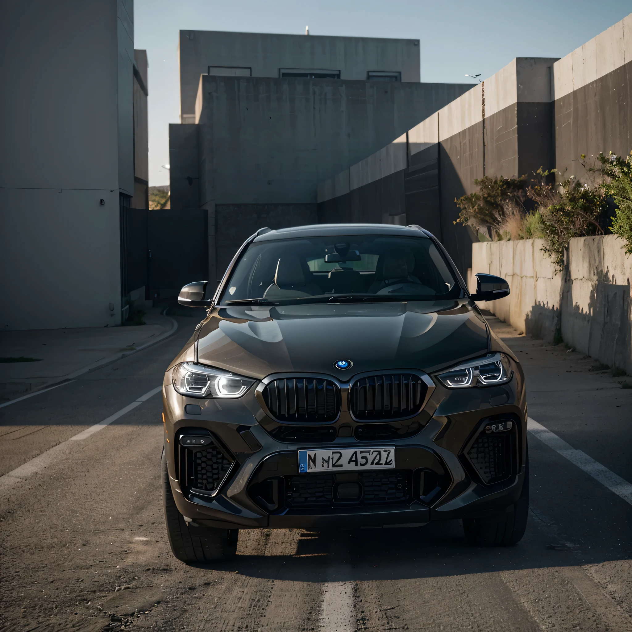 O BMW X6 2023 vermelho, Captured from a frontal view and a 60 degree perspective angle, attracts attention on the road. Its sleek, muscular design is accentuated by the sharp lines and bold contours that define its exterior.. A grade frontal,
adorned with the iconic BMW emblem, exudes a sense of power and prestige. The vehicle's aggressive stance hints at its high-performance capabilities.
The X6's aerodynamic shape cuts through the air effortlessly, while captivating LED headlights illuminate the path ahead. Foto tirada por Alex Stoddard com uma Nikon D850 e lente grande angular. Lighting conditions emphasize the dynamic characteristics of the car, with a mix of studio lighting and dramatic shadows, Criando uma imagem cativante. Estilo de fotografia premiado, capturing the essence of elegance and performance. 8k, Ultra-HD, Super-resolution.