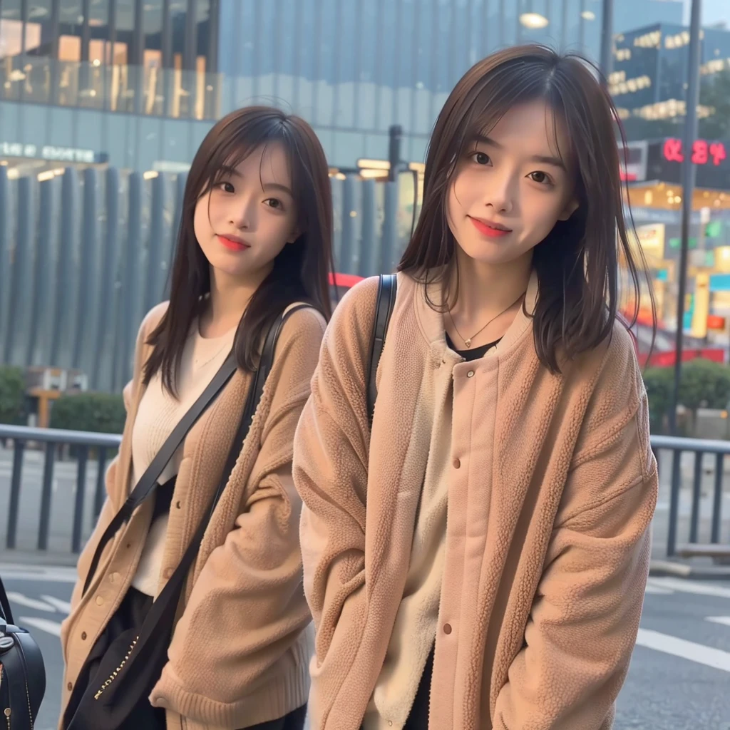 Mix 4,(8k, original photo, best quality, masterpiece:1.2), (actual, photo-actual:1.37),1 girl,Lovely,city View, night, rain, wet, professional lighting, photon mapping, Radiosity, Physically based rendering,