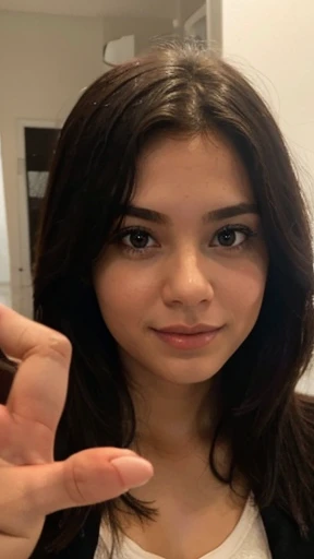 selfie of a girl holding up 3 fingers