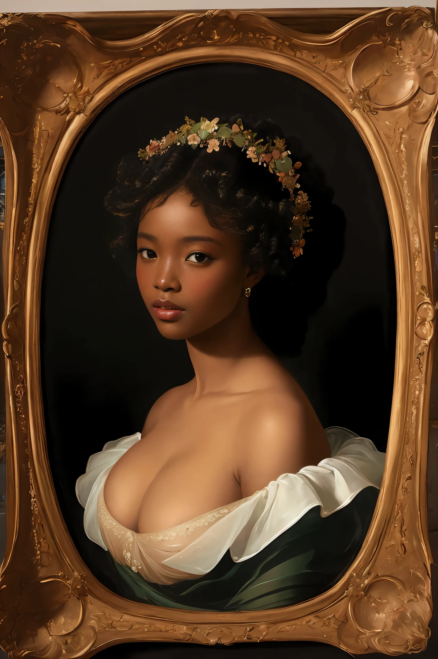 The Birth of Venus with ebony skin wearing a sheer dress, Paintings by Vigée Leblanc