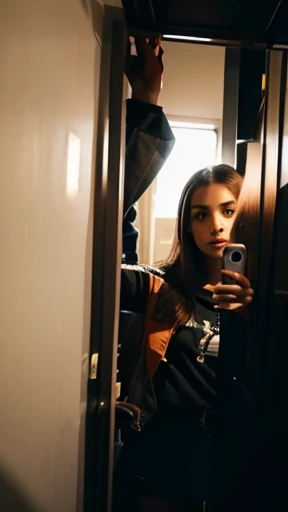 selfie of a girl holding up 3 fingers