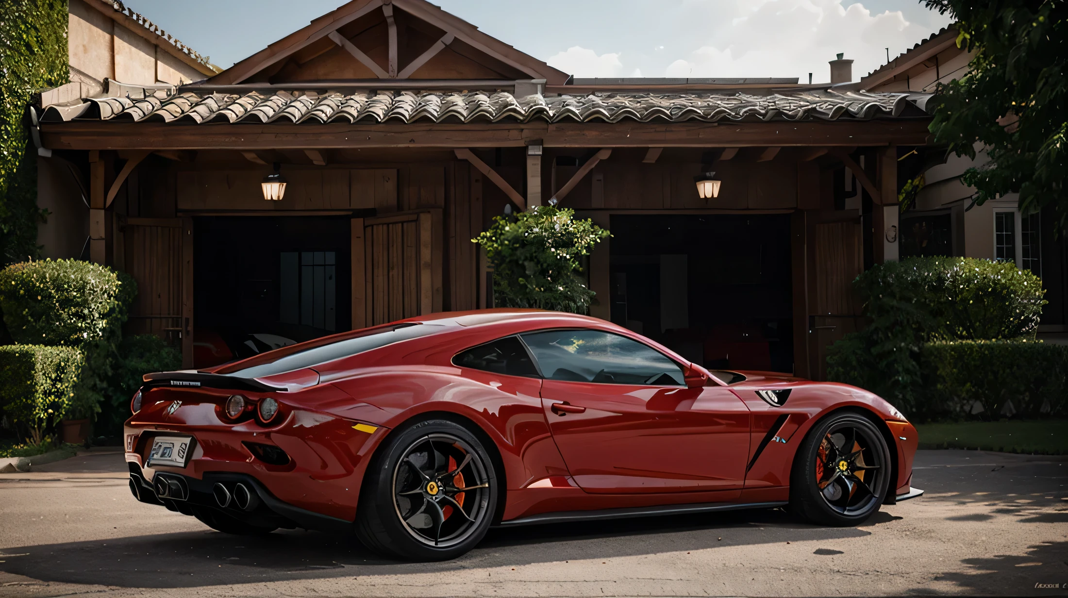 red ferrrari f1