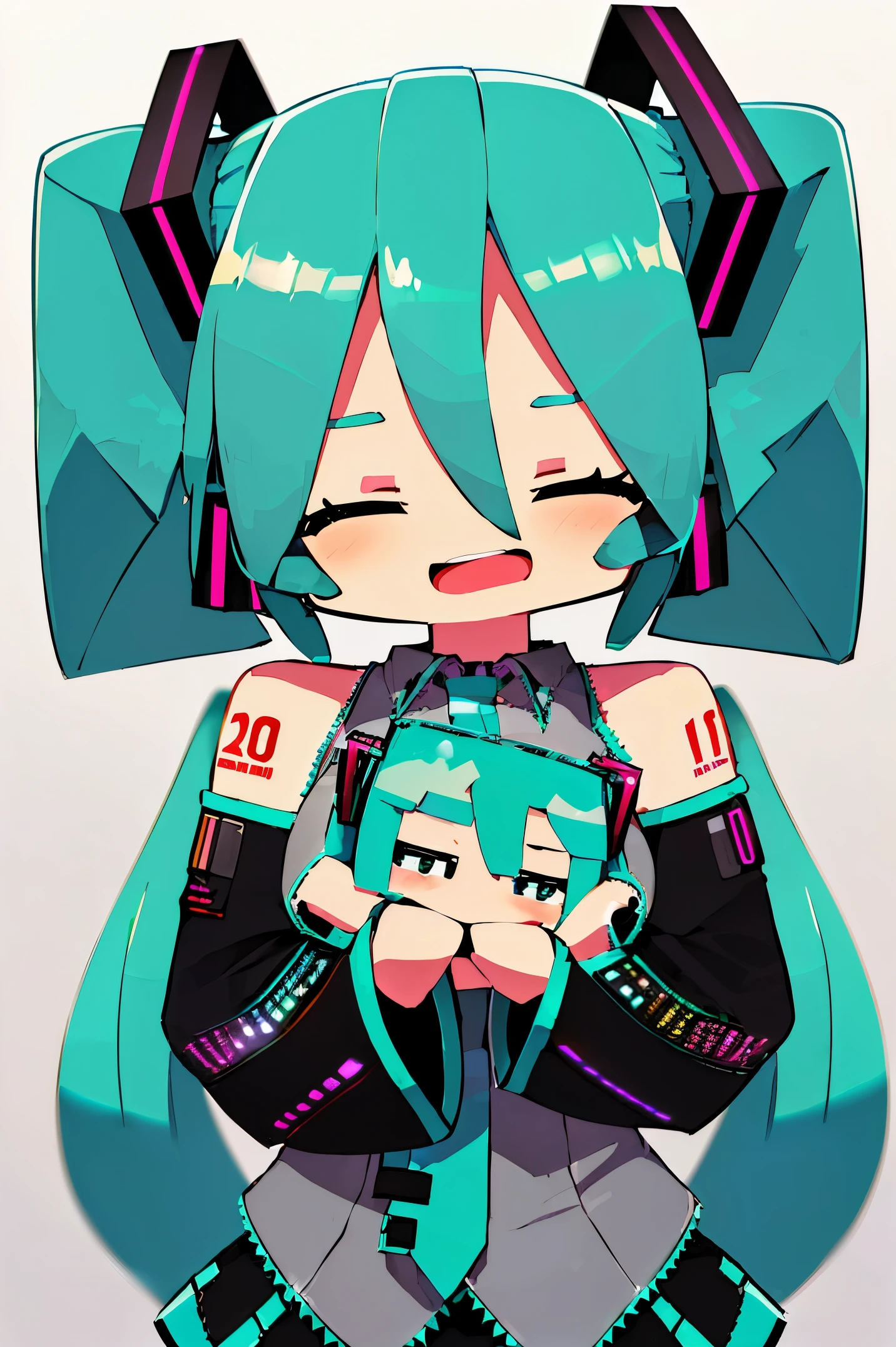 (((tmasterpiece, Hatsune Miku, Vocaloid, super detailed, cheveux roux