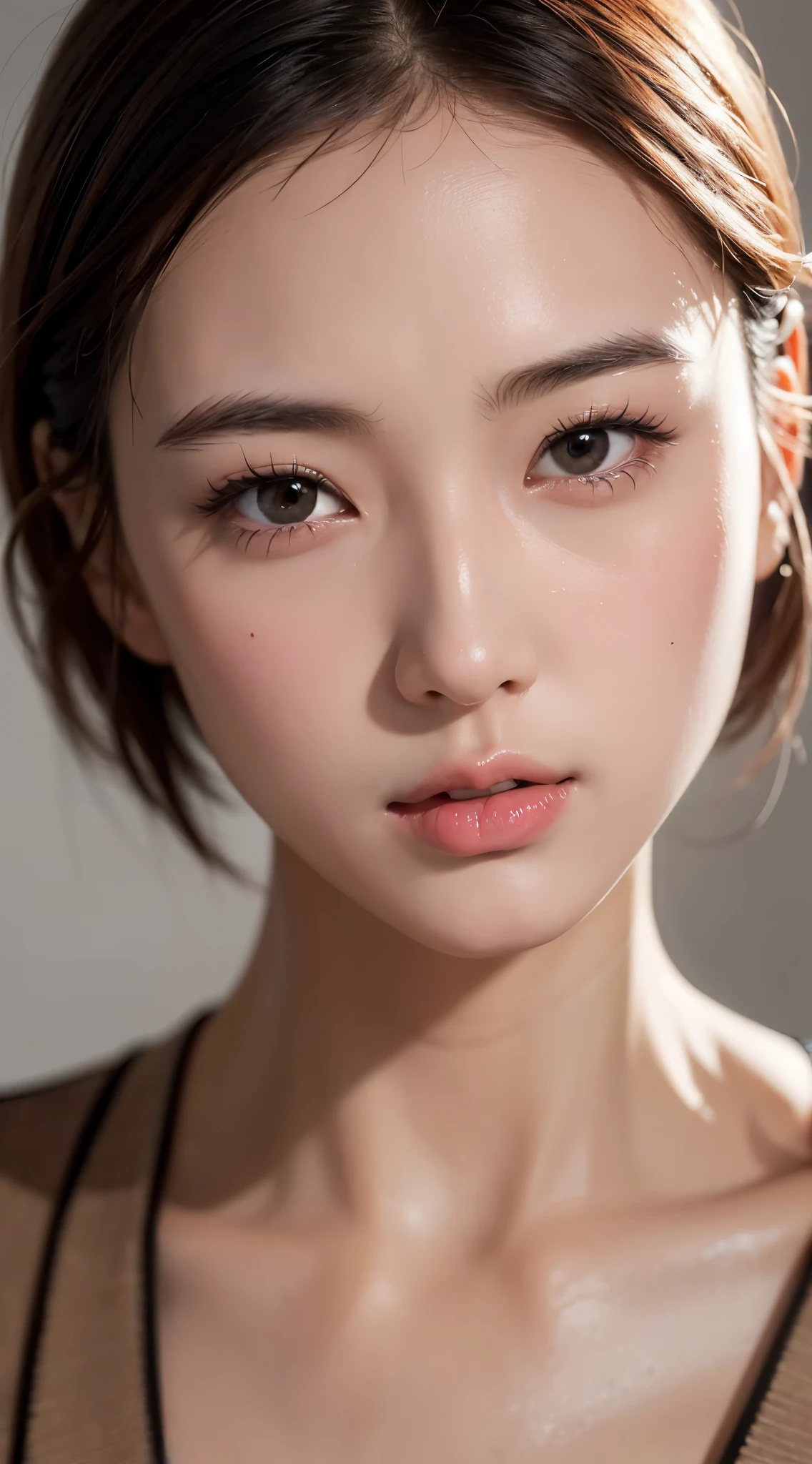 (yinchuan:1.5), close up, masterpiece, quality, original photo, lifelike, Face, incredibly ridiculous, beautiful girl, Lovely, short hair, depth of field, high resolution, Ultra-detailed, fine details, Very detailed, Very detailed eyes and Face, sharp pupils, realistic student, sharp focus, Cinema lighting, necklace