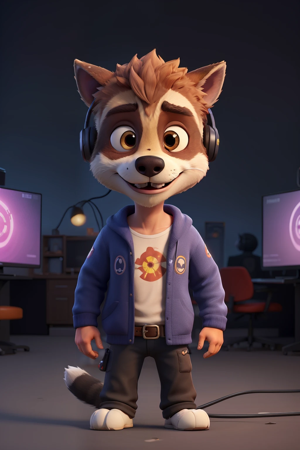 a close up of a man with headphones on his head, bravas, avatar for website, video game avatar, esports logo, avatar image, twitch streamer / gamer ludwig, asmongold, bearded, game logo, jerma 9 8 5, jerma985, looks like jerma985, discord profile picture,a close up of a raccoon on keyboard with glowing eyes, a digital painting by Kanbun Master, reddit, furry art, digital fox, hackrobat!!!, hacker, racoon, jackal, cybercat, hypdertailed, hyperbeast design, discord profile picture, anthropomorphic racoon, protogen, rocket raccoon
