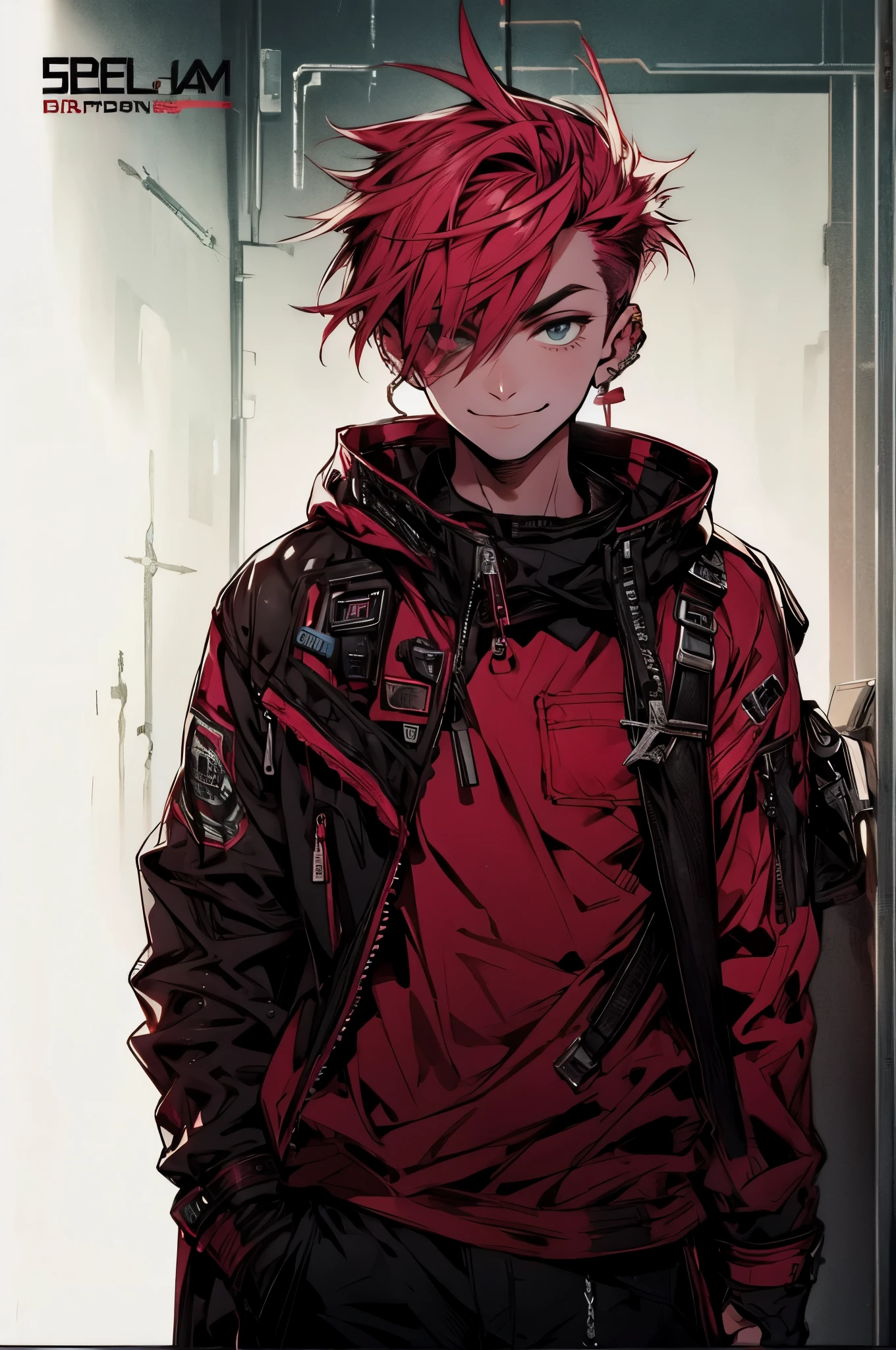 smirk,no background