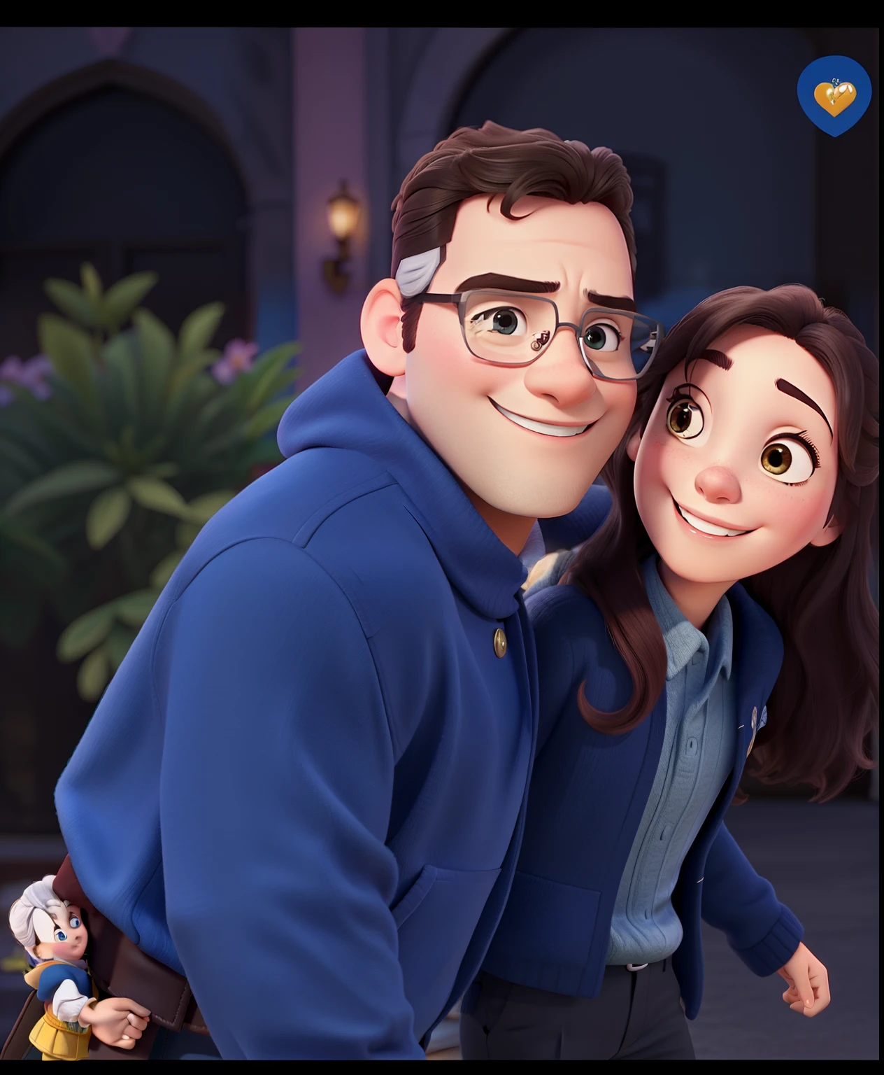 Casal feliz igual filme da Disney amor