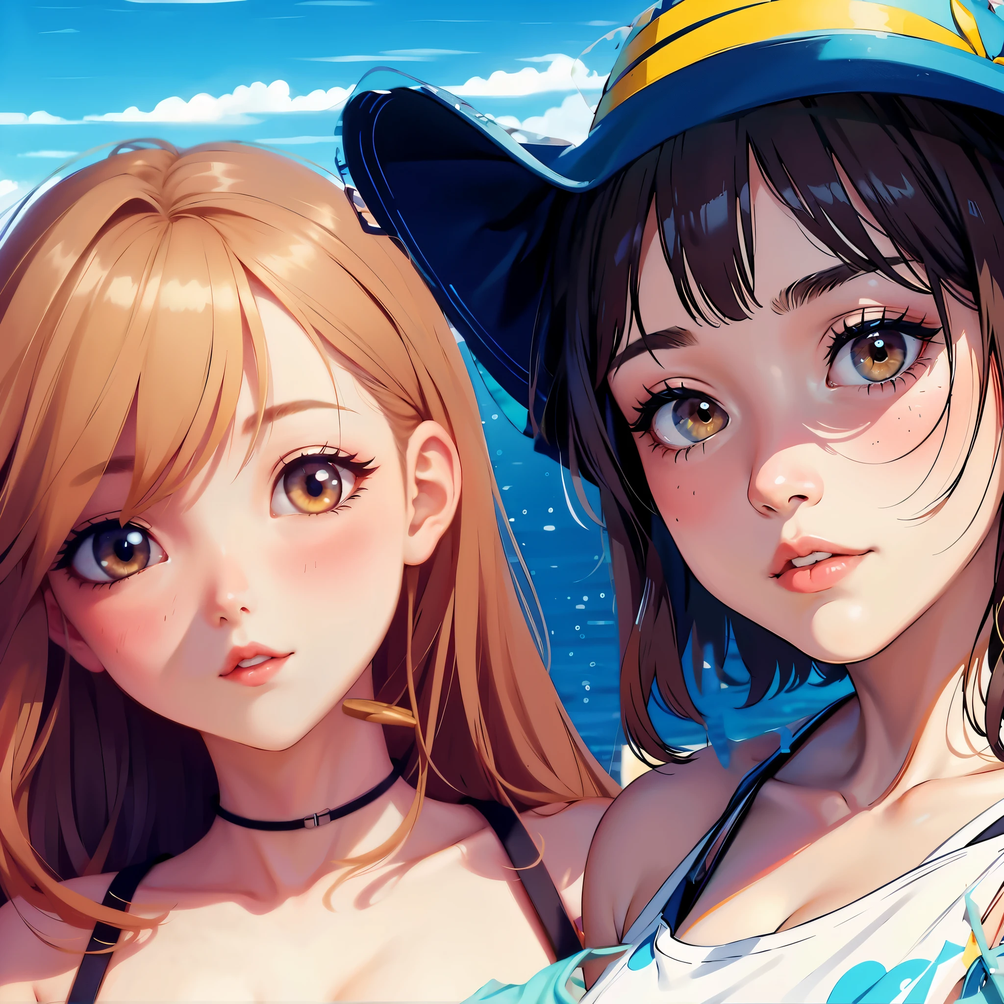 blue  and yellow hat