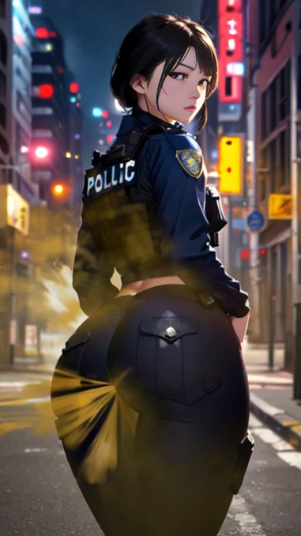 ((hijab girl))),wearing glasses,Yellow smoke,Attacked by farts,Attack with farts,)),(),((sticking out the butt)),((wearing a closed police shirt with tigh legging and wear black hijab no visible hair)),velocity,, (((Yellow smoke is rising ))),((Hip Attack)),((),((Facing this way))),masterpiece:1.2、top-quality)、(the Extremely Detailed CG Unity 8K Wallpapers、ultra-detailliert、Best Shadows)、(细致背景)、(The best lighting、extremely delicate and beautiful)、depth of fields,((Girl fart)),(),(((((There is a male and a female police.......))))),(((Female police attacks male in the face with a hip attack..))),(((high-handed female police)),((())),((big boob)),((big butt)),(()),(()),()),((farting in Ampera bridge)),((farting on ampera bridge,))(Ampera bridge)),()),()),(()),((big fart)),((loud fart)),(())