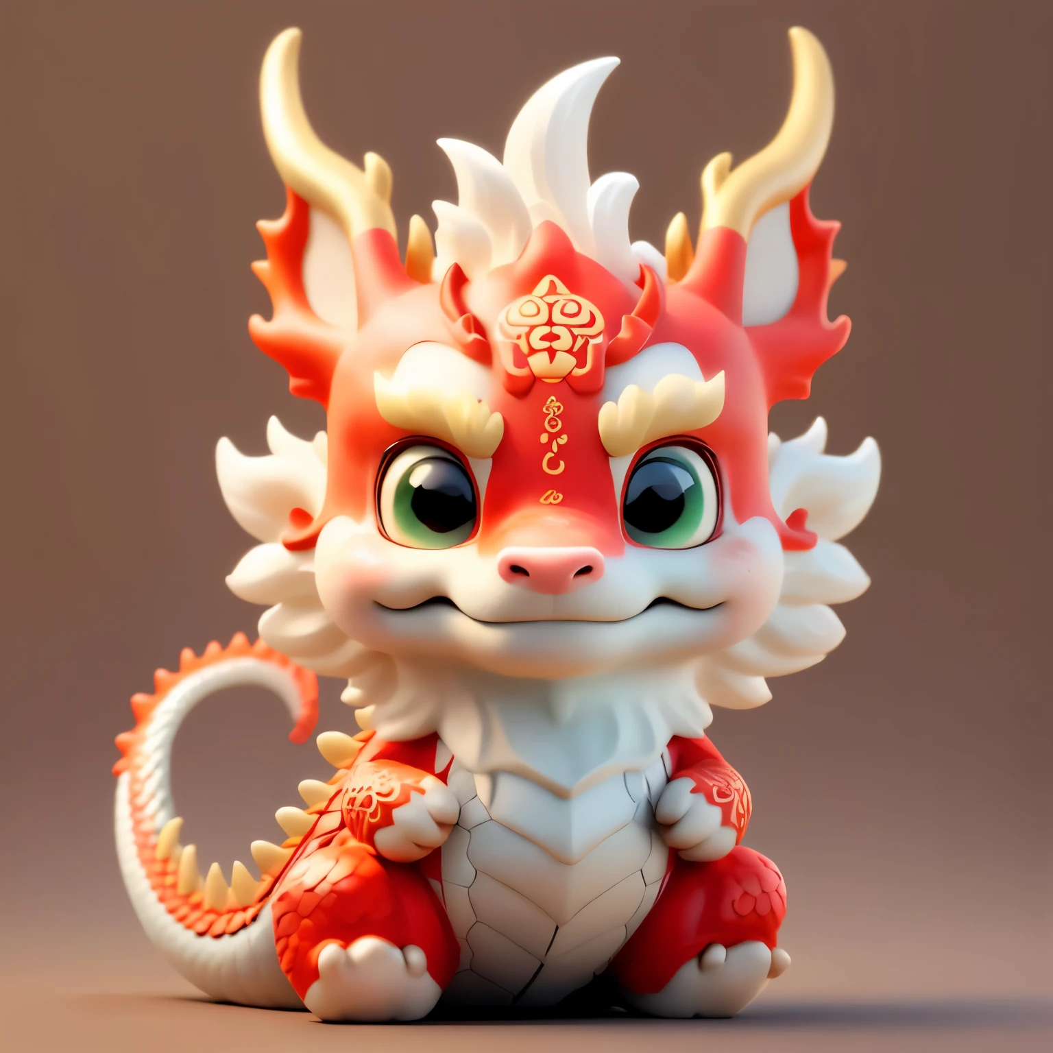 Chinese dragon，The background  casual，Delicate picture quality，HD，Very amiable expression，