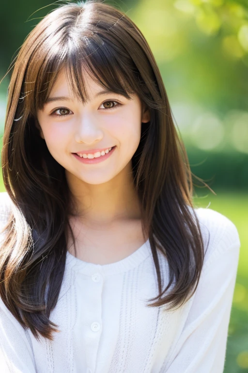 Illustration of a beautiful girl with a cute smile