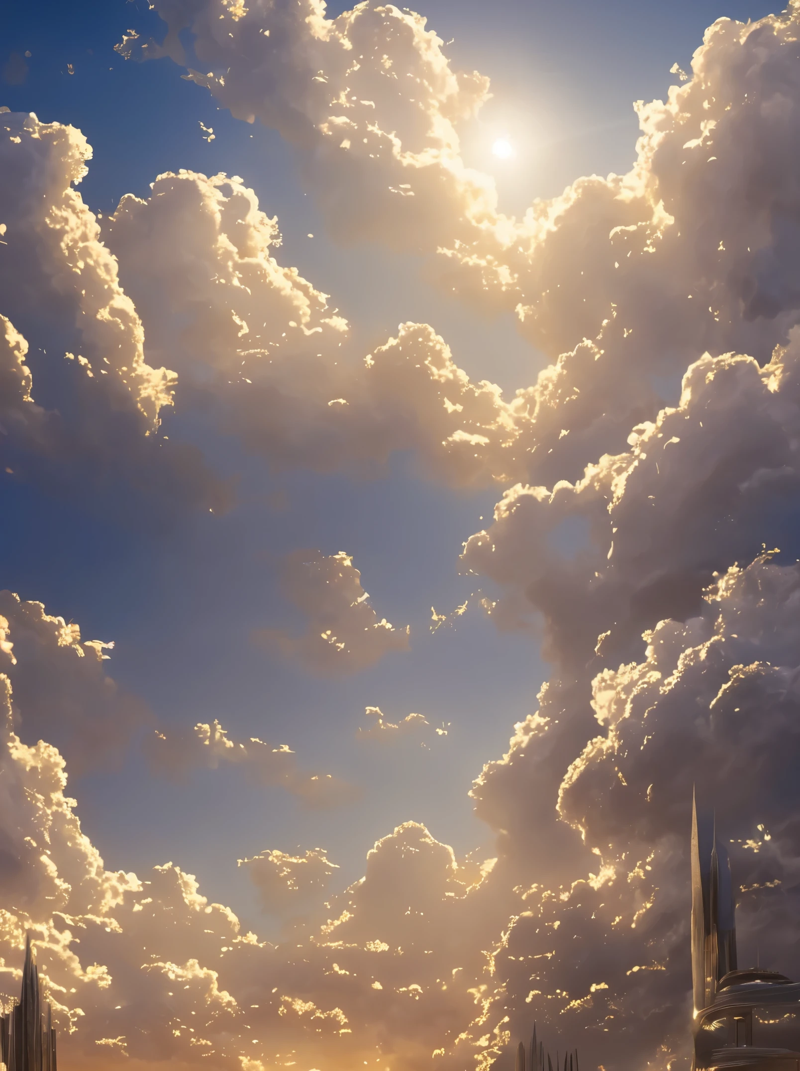 light colored clouds, Cloud World, angels fly around, Majestic gates and pillars, sun and stars, in heaven,
masterpiece, highest quality, super detailed,
Sidon, Sidon Style
(realistic), very delicate and beautiful, Depth of bounds written, film grain, professional lighting,
photon mapping, radio city, Physically based rendering,