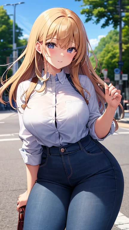 masterpiece, high quality,
Perfect human structure, Perfect Hand Structure, Perfect Finger Structure,
One girl, solo,
Perfect body, Large Breasts,
Blonde, Long Hair,
Full color high quality　Big Breastsの日本人女性警官がマッサージを受ける, Stripped naked, is being held.　Women with large nipples　Embarrassed expression　超Big Breastsの女の子　Erect nipples　ピンク色のErect nipples　フォトリアリスティックな最high quality　
Outdoor, (Big Breasts:1.6), Erect nipples, Exposed breasts 