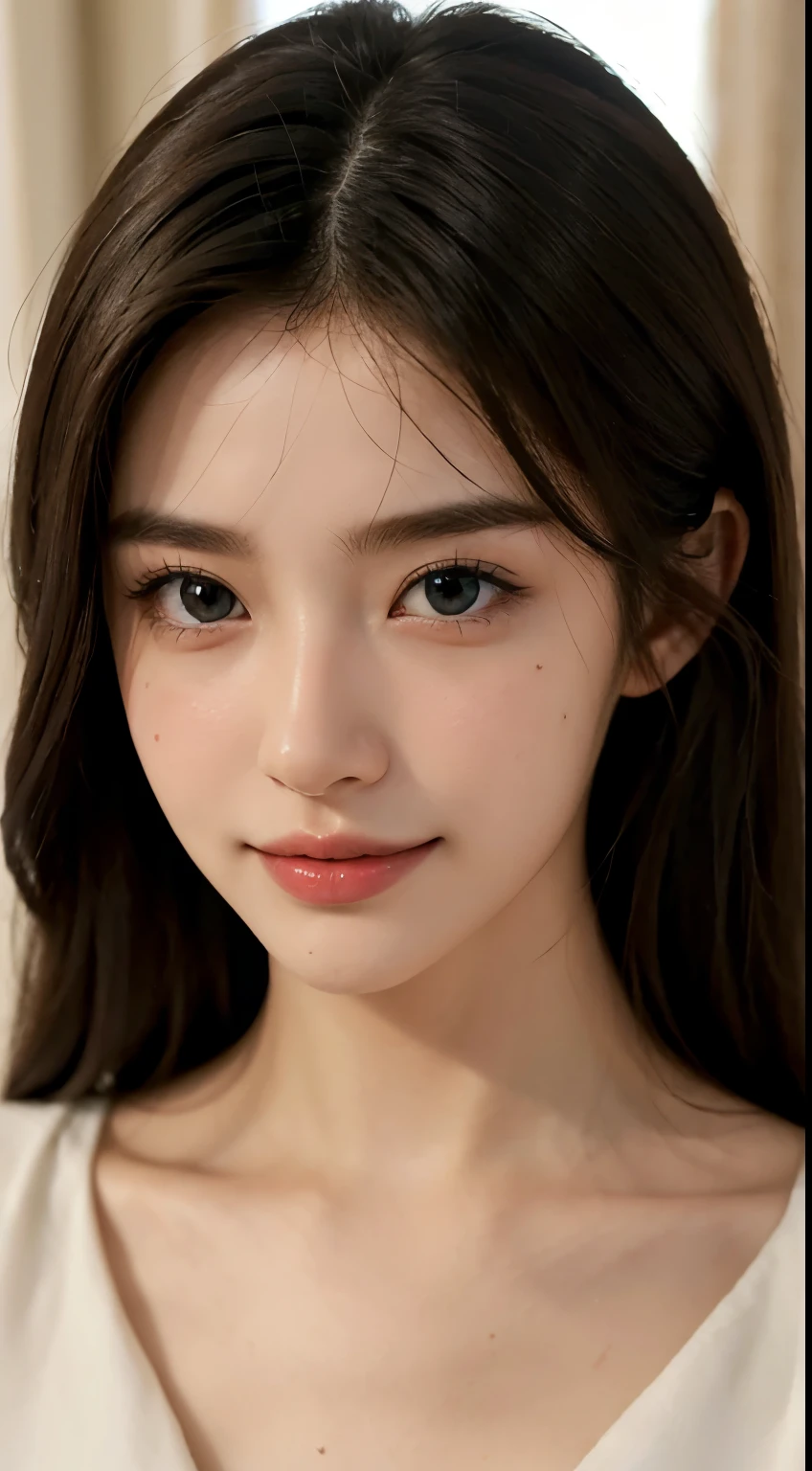 best quality, actual, lifelike, Very detailed, extremely delicate and beautiful, original photo, 4K,8k,professional lighting, dynamic lighting, There light on the face, depth of field, solo focus, full body lesbian, 日本South Korea,South Korea,A 20-year-old female, brown hair, brown eyes, smaller head, fashion girl, beautiful eyes, ,serious, real skin, actual face, actual skin, delicate eyes, detailed facial features, Detailed clothing features fashion clothes), (Stylish hairstyle: 1.3) dynamic poses, view viewer, background, Smile, details of face and, (pure face),
