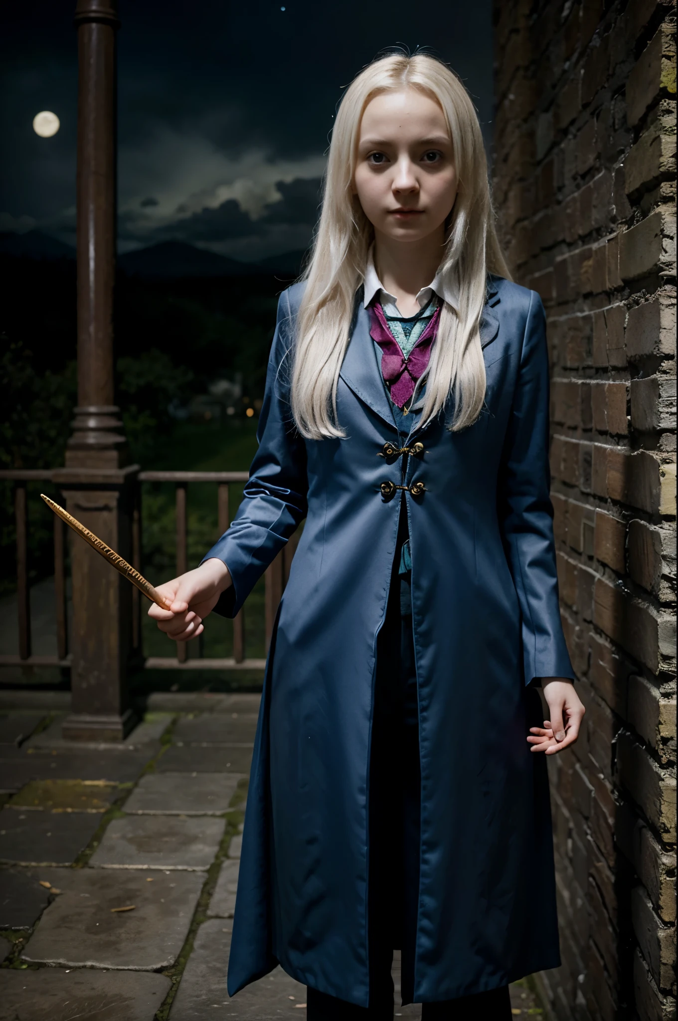 Luna Lovegood(harry poter), witch, Wizard suit, Short wand