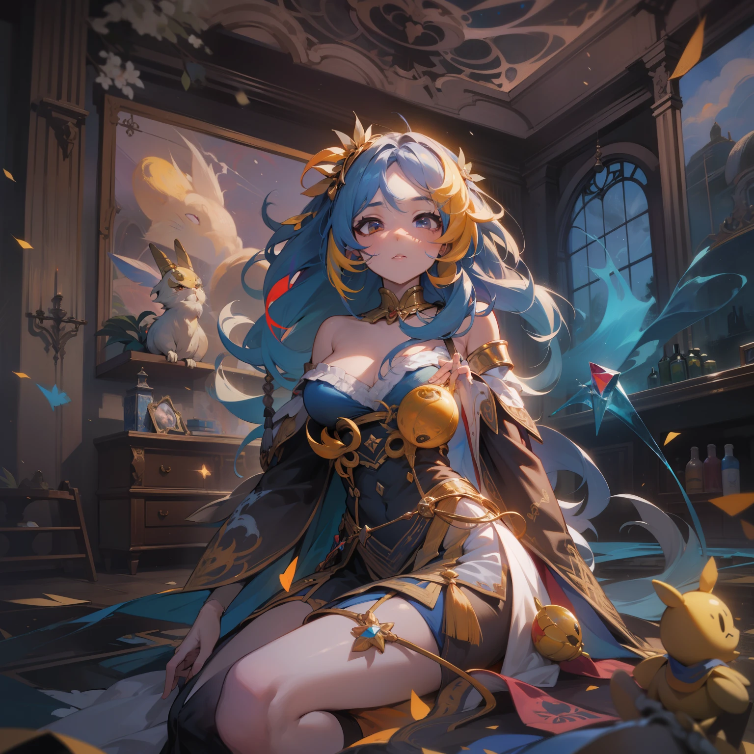 (8k、raw photography:1.2)、de primera calidad、Super high resolution、Dramatic splashes of Angleine color flutter)、(lightning)、(((1 chica)))、(largo)、(Burbuja de aire:0.9)、 (adornos para el cabello:1.4)、There is an old palace next to the girl.、una pieza、(enfocar)、Pintura de tinta de color、(salpicadura de color)、salpicaduras de colores、(((colorido)))、(Bosquejado:0.8) 、masterpiece、la mejor calidad、bellamente pintado、Un muy detallado、(De-Noise: 0.6)、[salpicaduras de tinta]、((Ink refraction))、(Hermoso cielo detallado)、una luna、Un muy detallado、(masterpiece、la mejor calidad、Un muy detallado) Fondos de pantalla CG Unity 8k、masterpiece、de primera calidad、Ultra detallado)、(Lycoris radiata)、、
