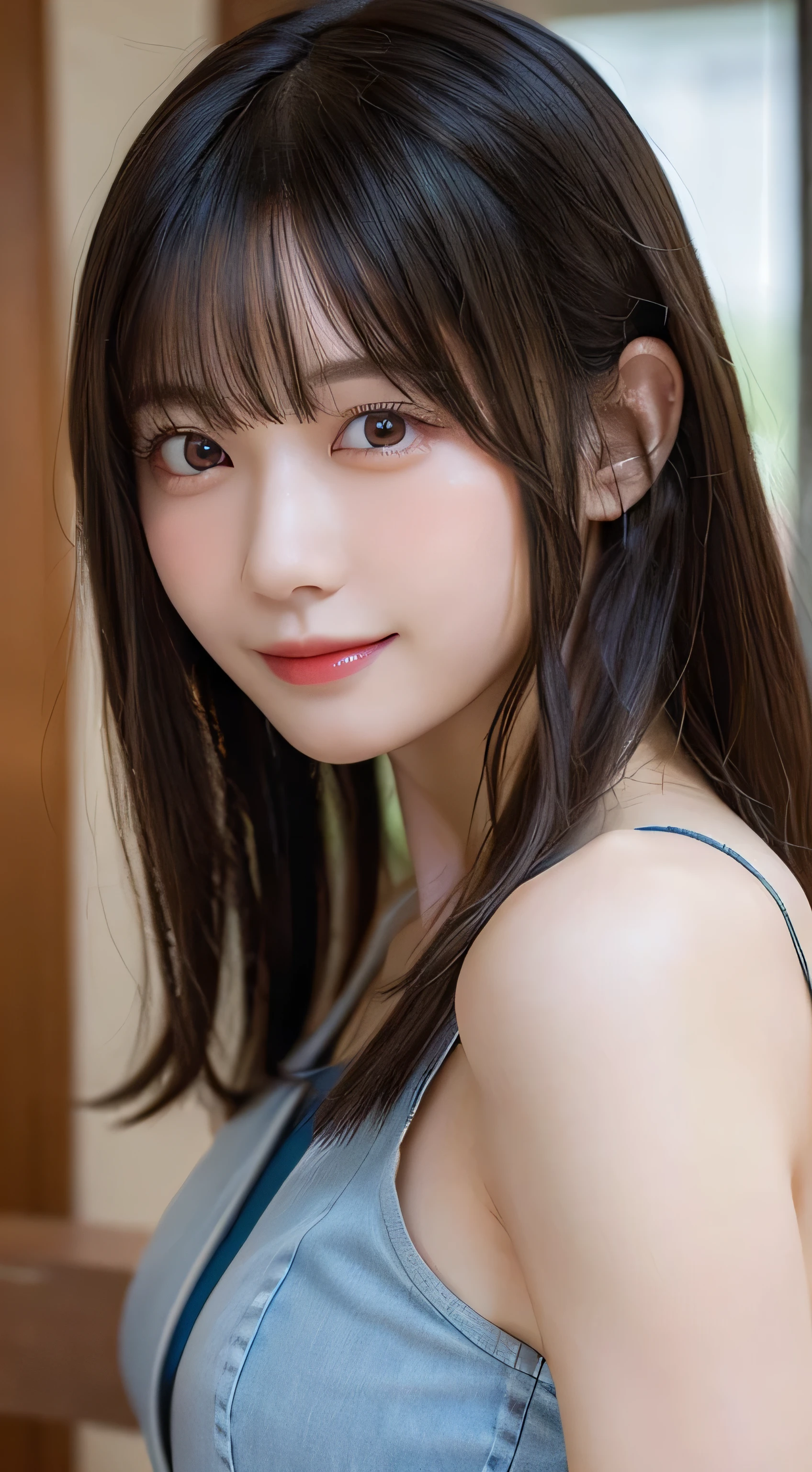 (top-quality,​masterpiece:1.3,超A high resolution,),(ultra-detailliert,Caustics),(Photorealsitic:1.4,RAW shooting,)Ultra-realistic capture,A highly detailed,High resolution 16K human skin close-up。 Skin texture natural、,The pores are、Must be detailed enough to be easy to identify。 Skin should look healthy with even tones。 Use natural light and color,1人,japanes,18year old,kawaii,A dark-haired,ポニーテール,smil,Looking at the camera,SEA,下着食い込む、全身、SEXY、よだれ]