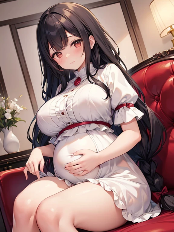 In a classically decorated room, A cartoon girl named Shizuka sits on a luxurious red leather sofa. She has long black hair,Comb into low double braids, Give her a cute and innocent look. Shizuka dressed simply, But stylish, pinkdresit close to your pregnant belly. Hands gently rested on her rounded abdomen, She gazed at it with a happy expression, Her cheeks were flushed with joy.
The room exudes sophistication, Tastefully furnished and rich, Decorated in white tones suitable for wealthy families. Focus on Shizuka, Capture her whole body in a single shot. The background intricate, Show gorgeous surroundings. On the left side of the room, A grand piano stands, Add a luxurious atmosphere.
Shizuka in a specialized salon for pregnant women, Over here,She can relax and indulge in pampering care. This scene captures the tranquil beauty of motherhood, Celebrate the brilliance and happiness that pregnancy brings.