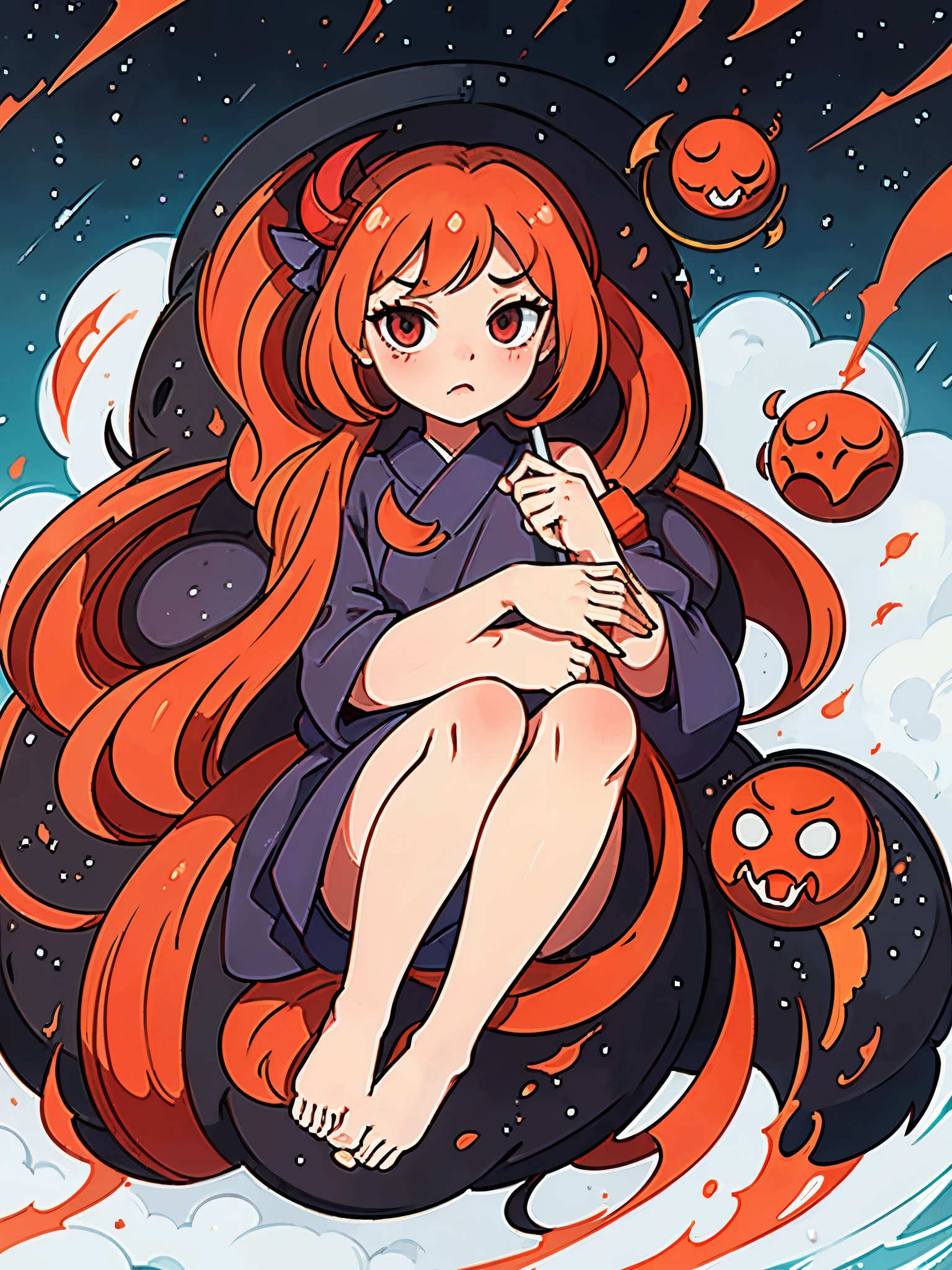 Demon of the Japan、Akaoni、thunder、Akaoni、Japanese red demon